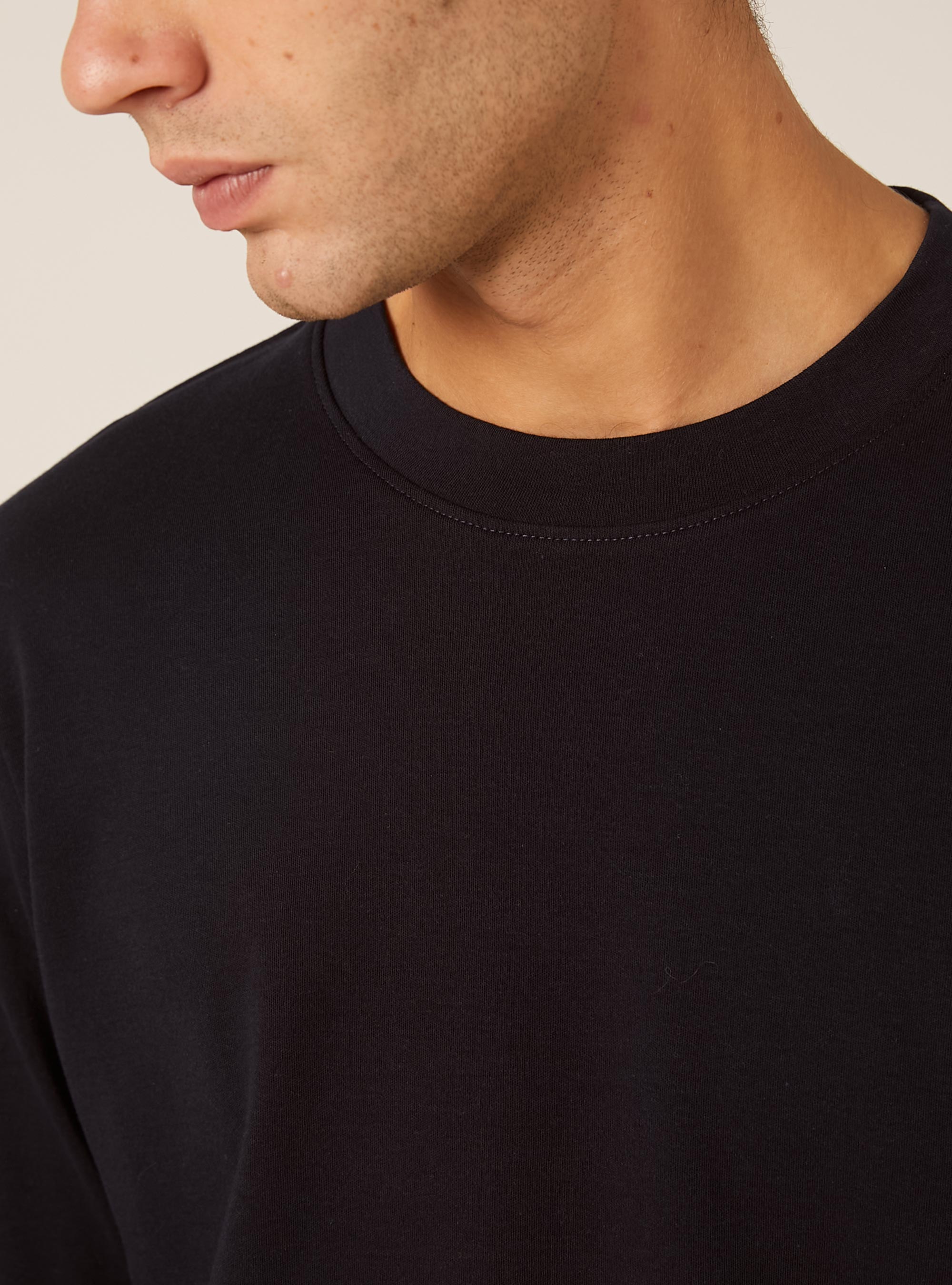 Long-sleeved cotton T-shirt, NA1 NAVY DARK