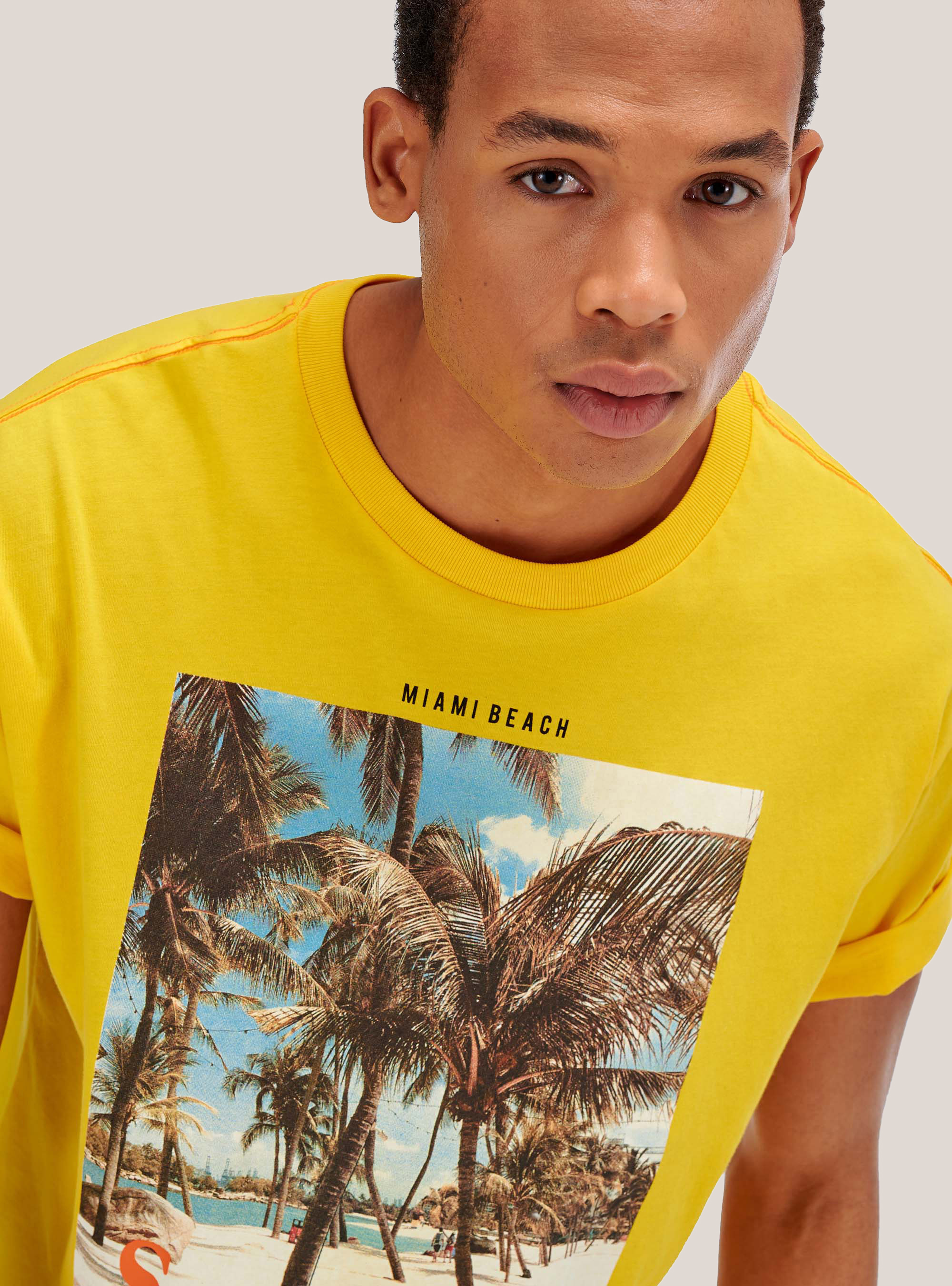City print T-shirt, C7750 YELLOW