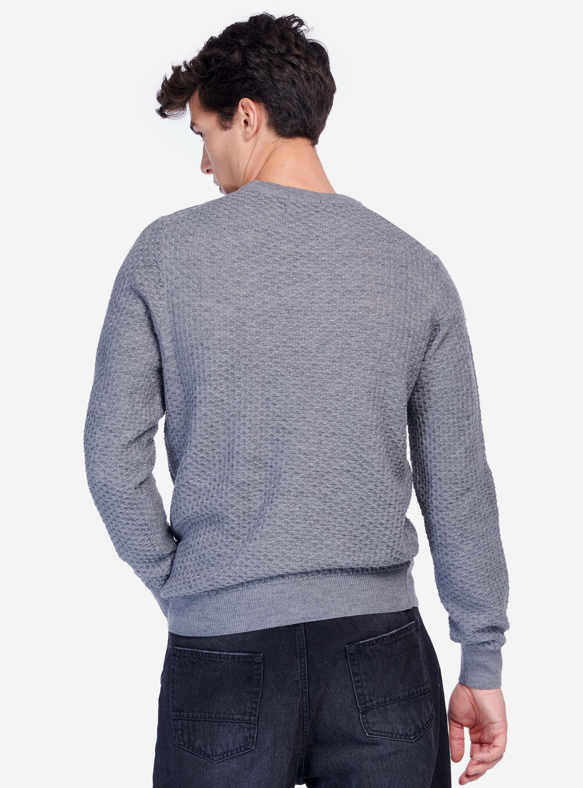 Pull basique, C146 GREY MEL