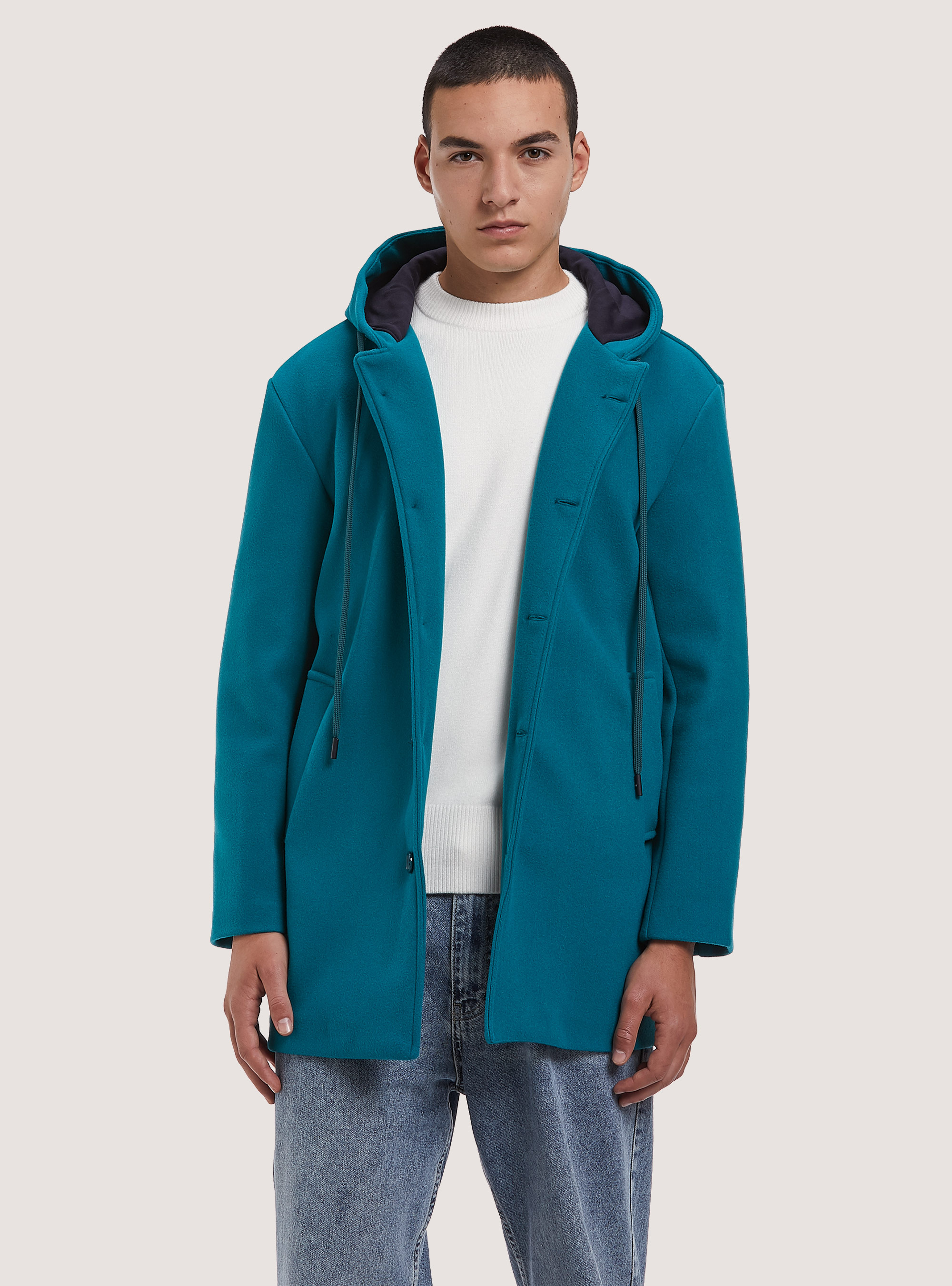 Abrigo con capucha, OB2 BLUE OIL MED.