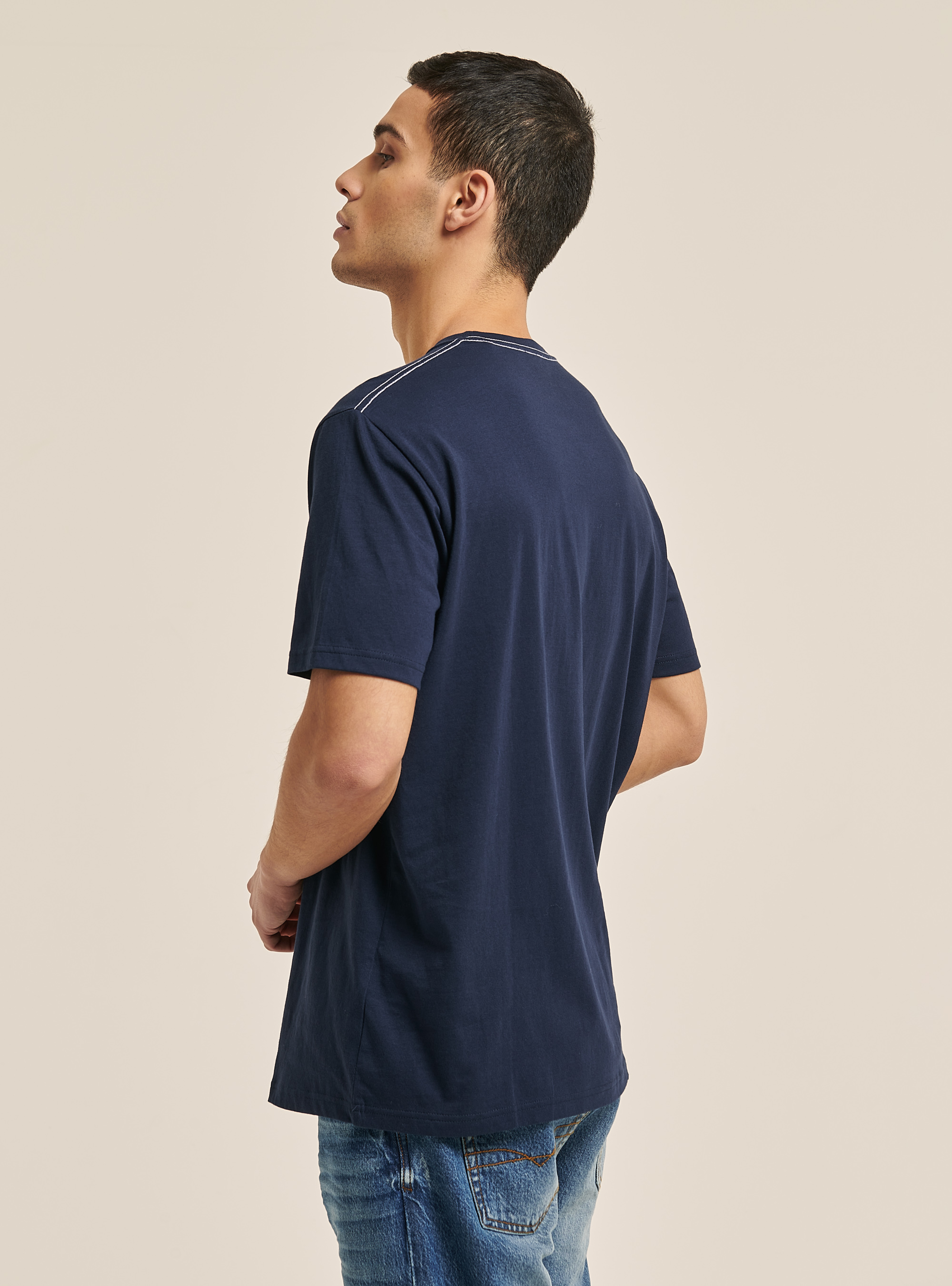 Logo print t-shirt, BLUE