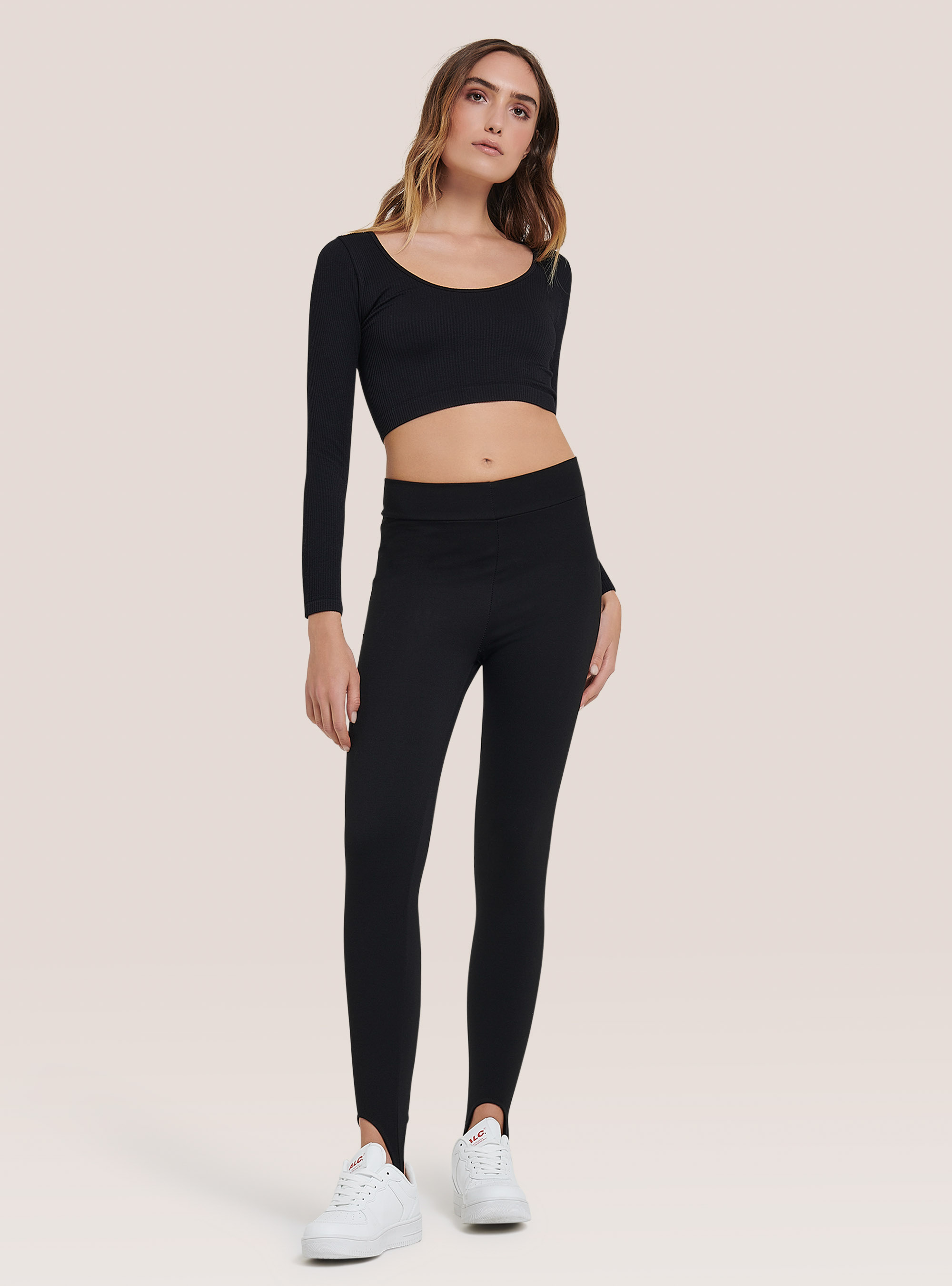 Leggings with insole, BLACK