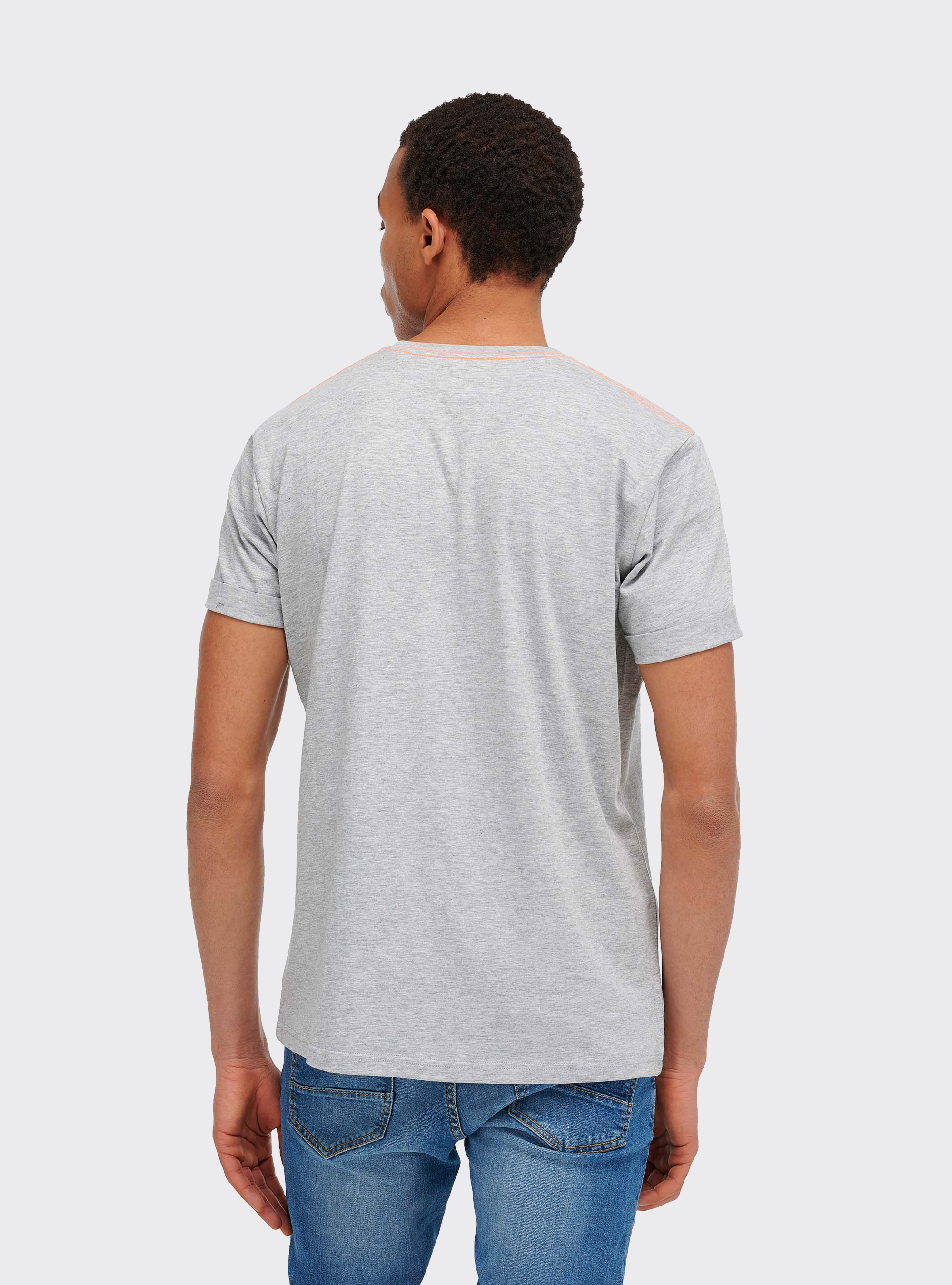 T-shirt estampada, GRIS CLARO MELANGE