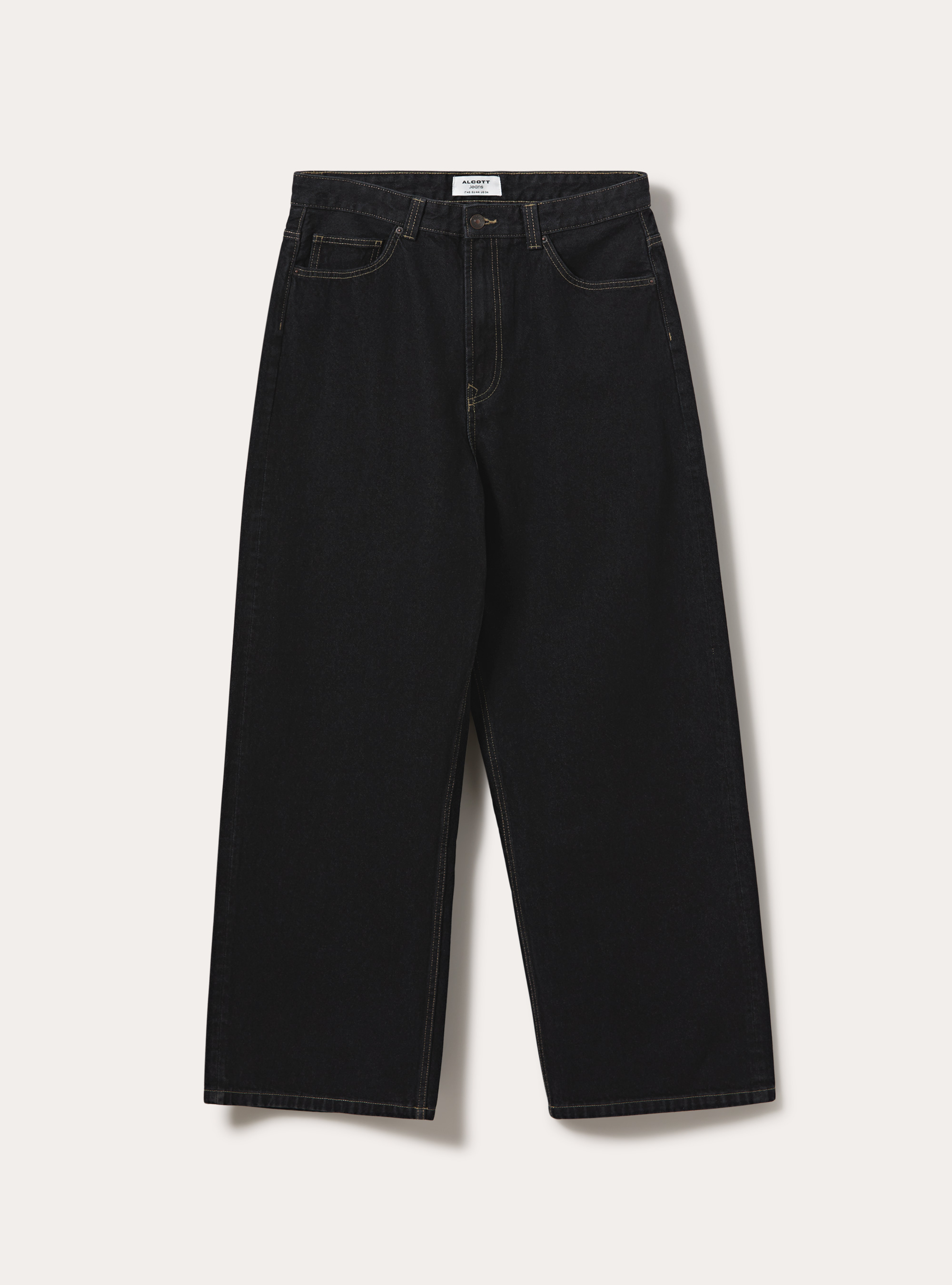 Jeans super baggy, D000 BLACK