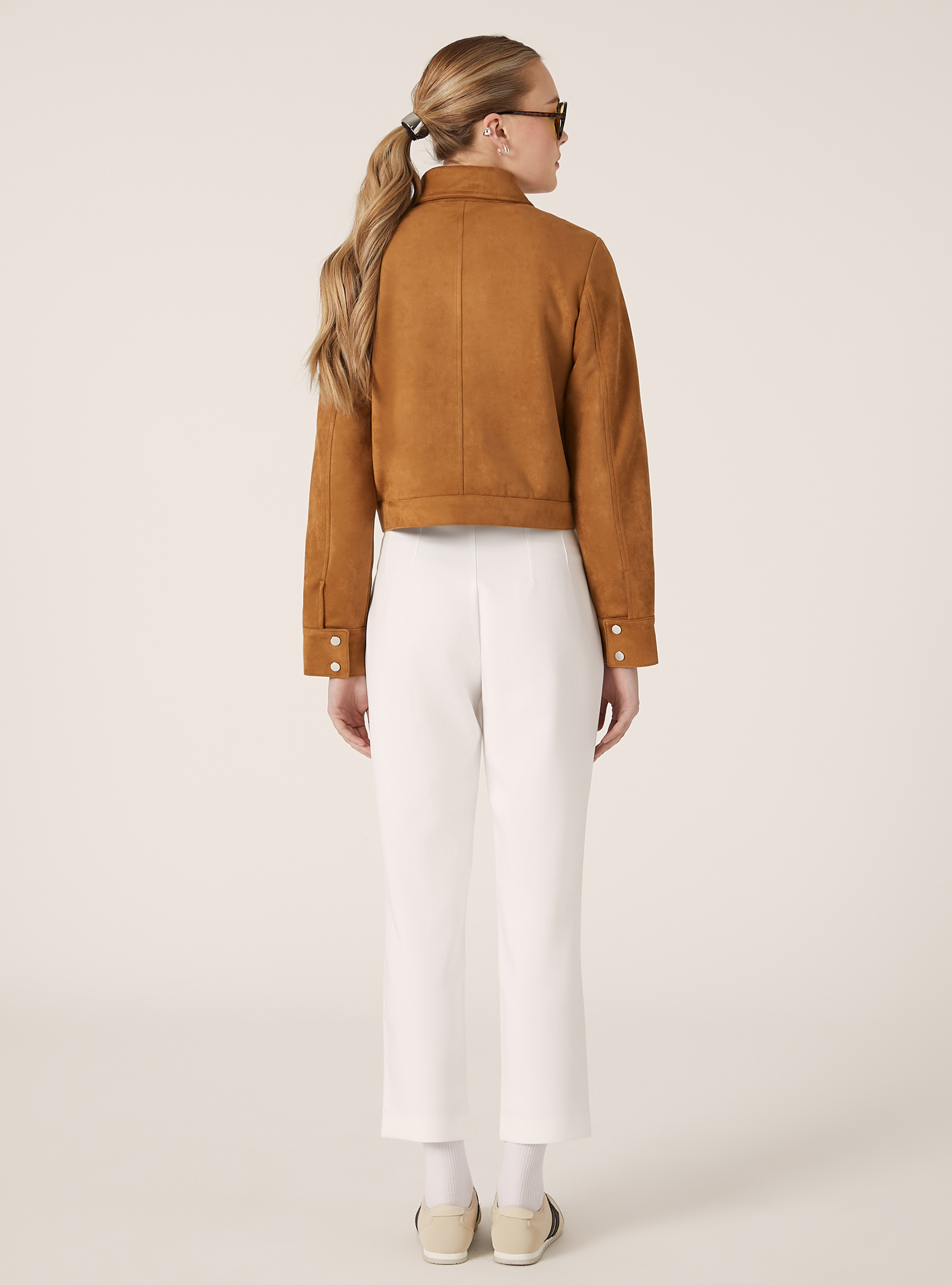 Suede-effect jacket, TB2 TOBACCO MEDIUM