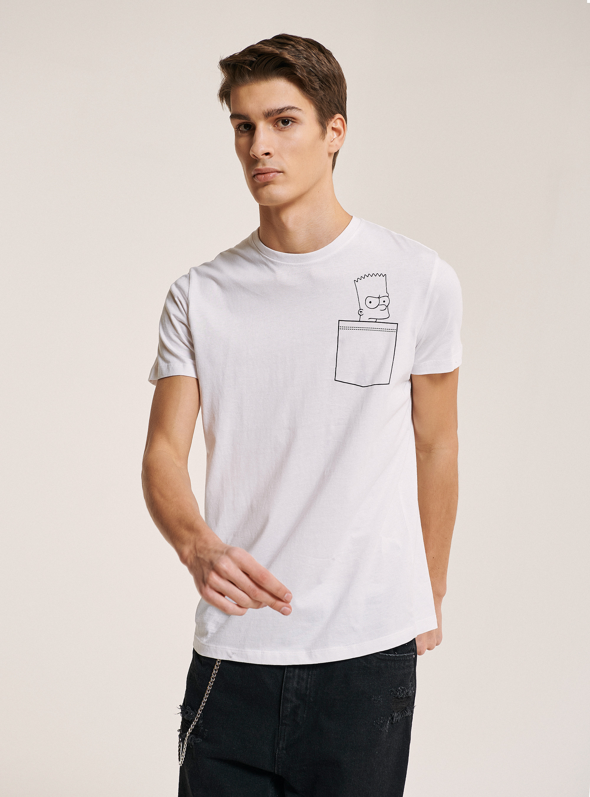 The Simpson T-shirt for Alcott, WHITE