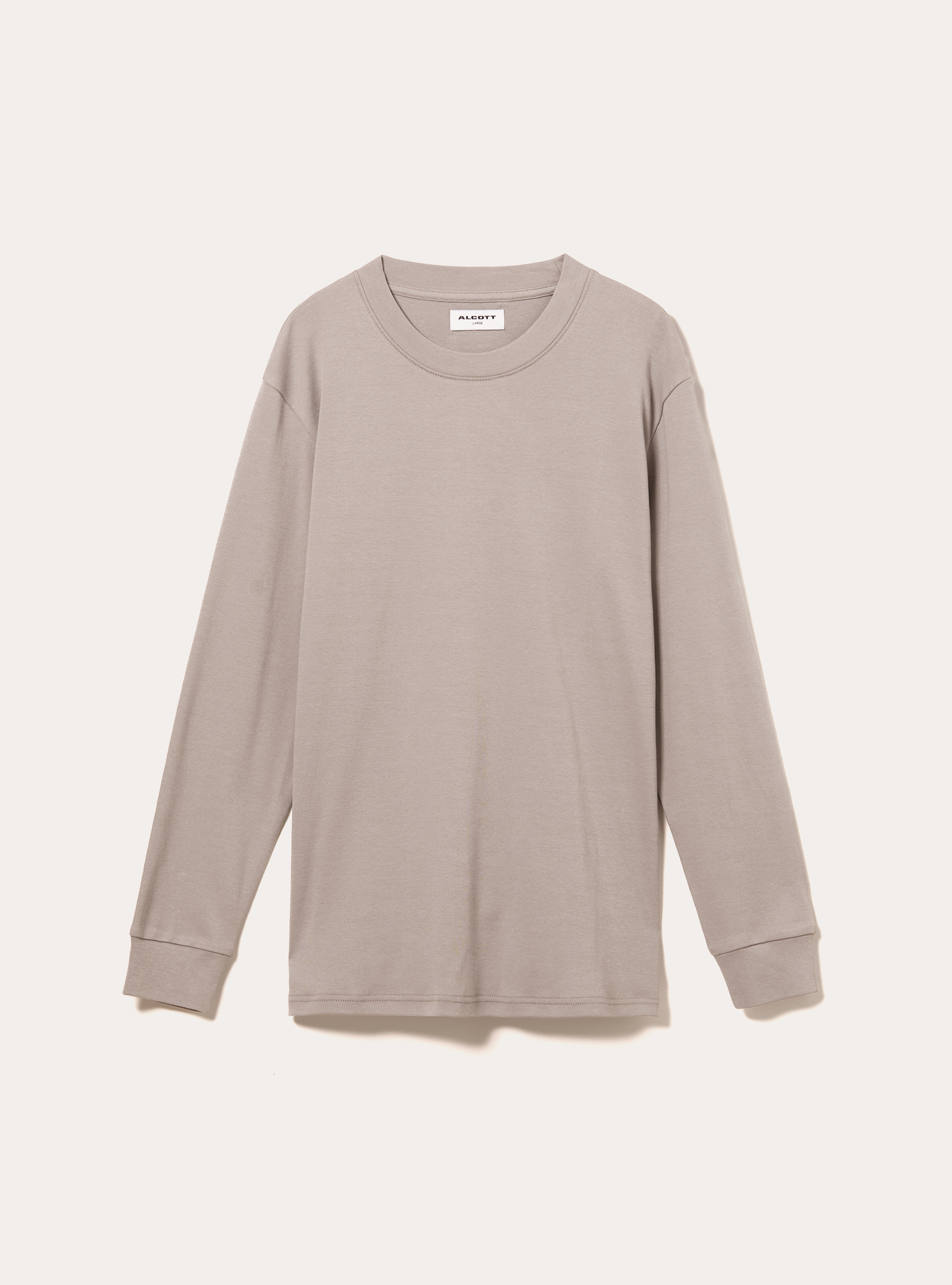 Long-sleeved cotton T-shirt, GY2 GREY MEDIUM