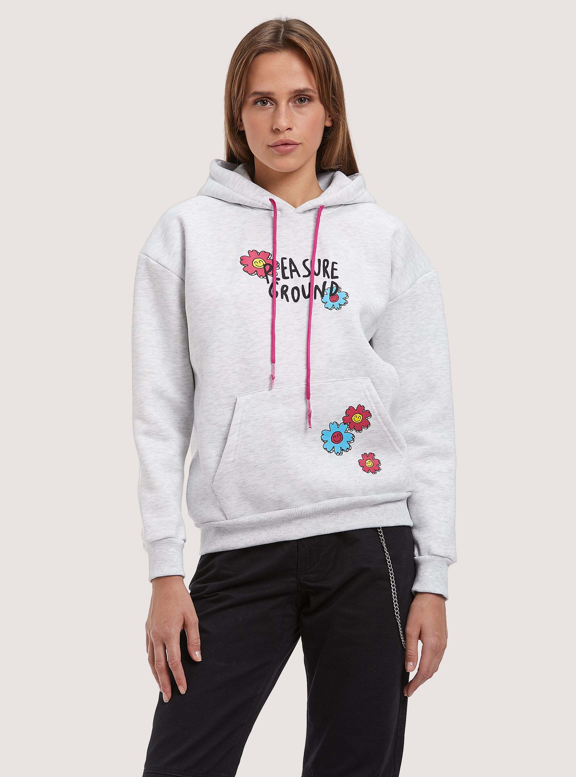 Sudadera con estampado Fancy Collection, MEL GREY LIGHT