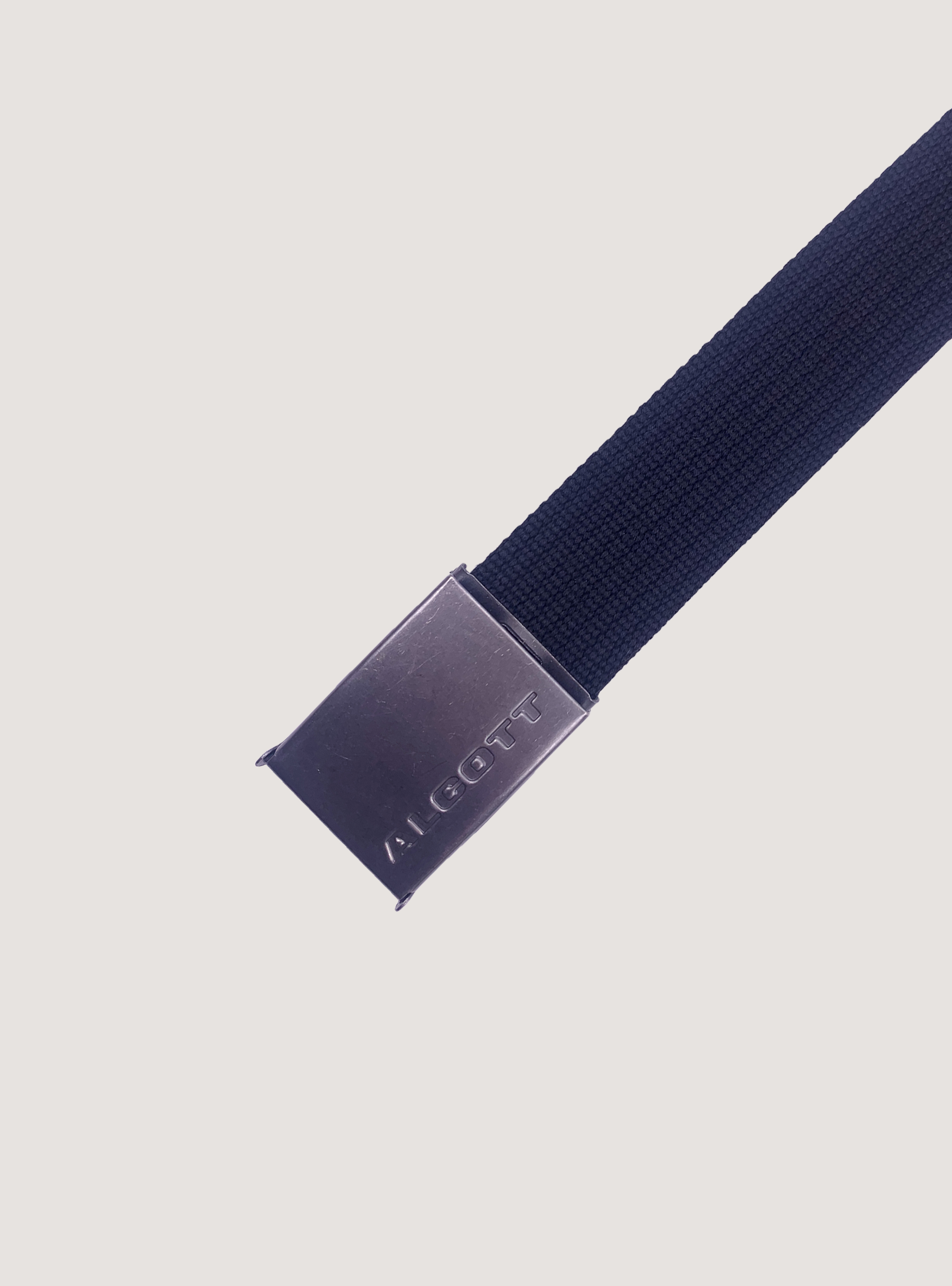 Woven belt with snap closure, BLUE NAVY