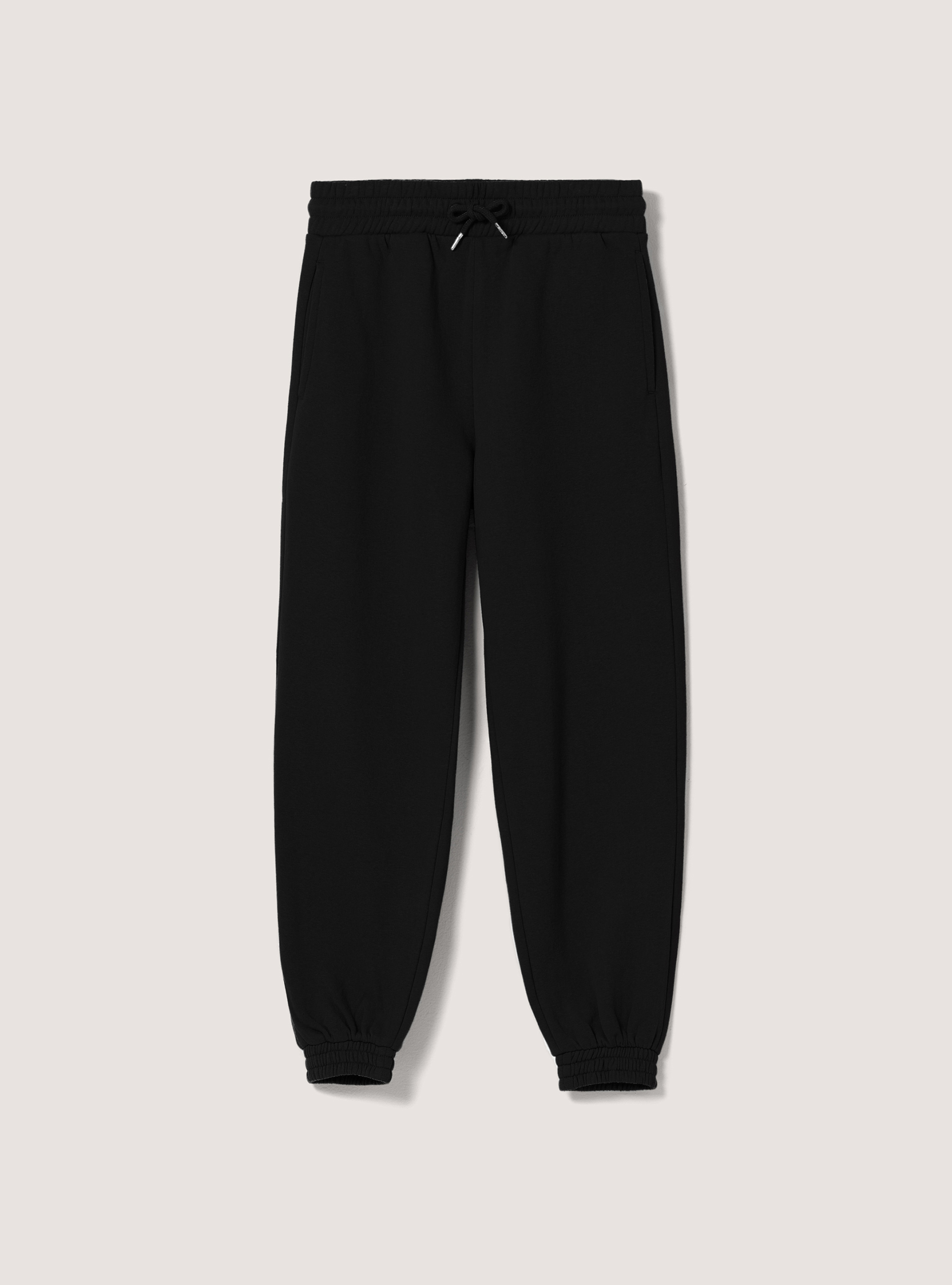 Plush jogger trousers, BK1 BLACK