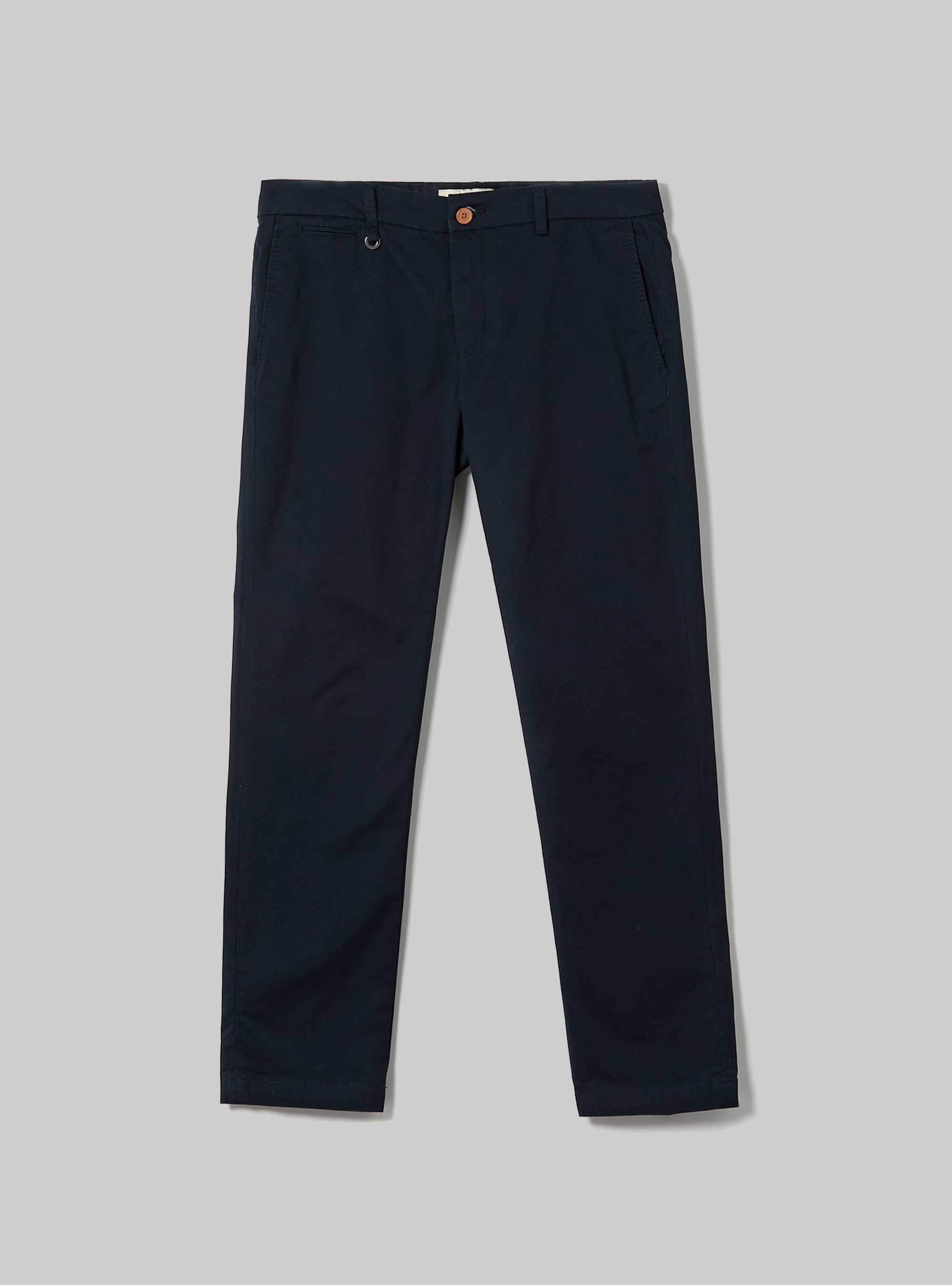 Pantalón chino de sarga de algodón elástico, NA1 NAVY DARK