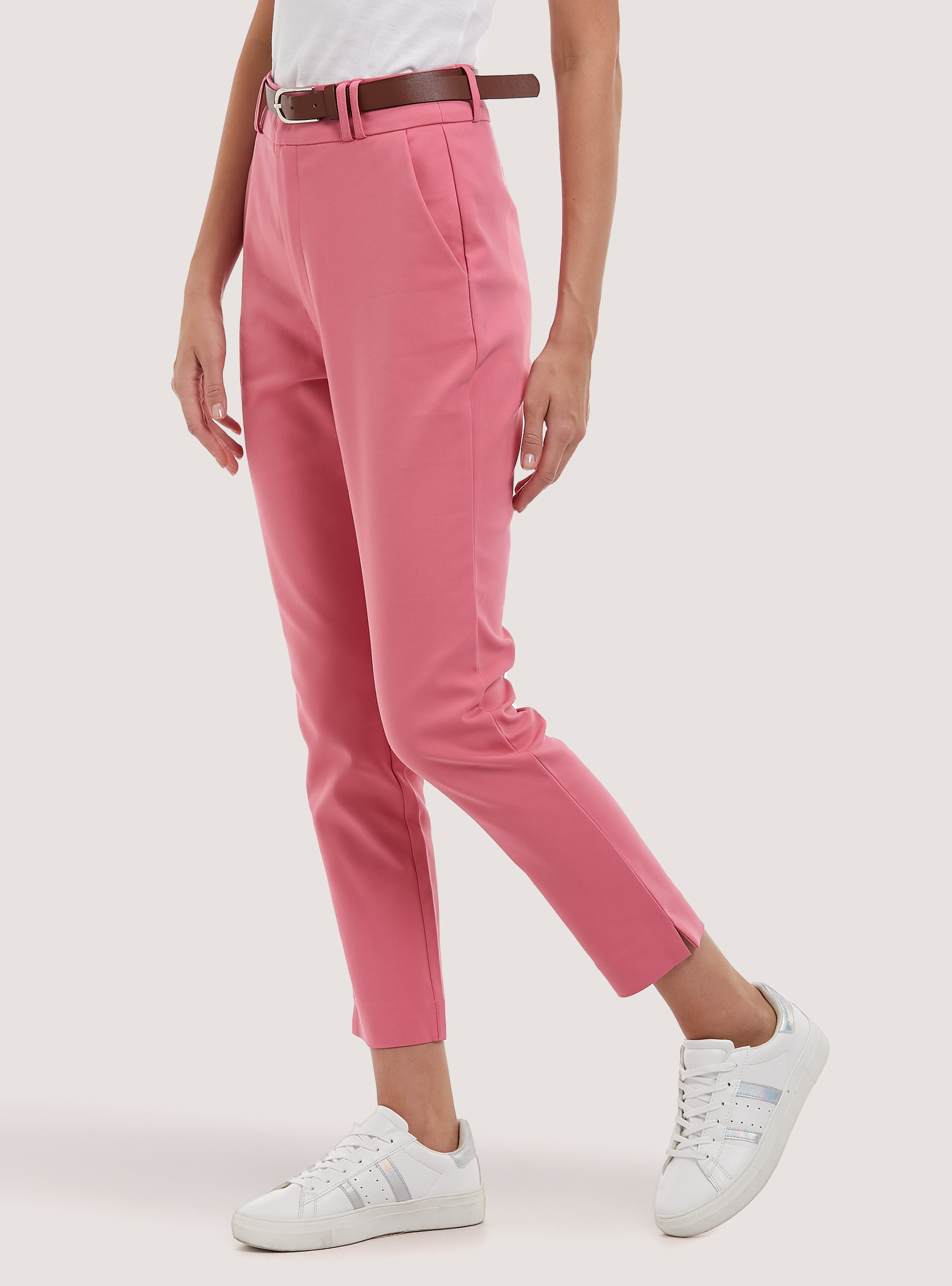 Chinos with strap, PK2 PINK MEDIUM