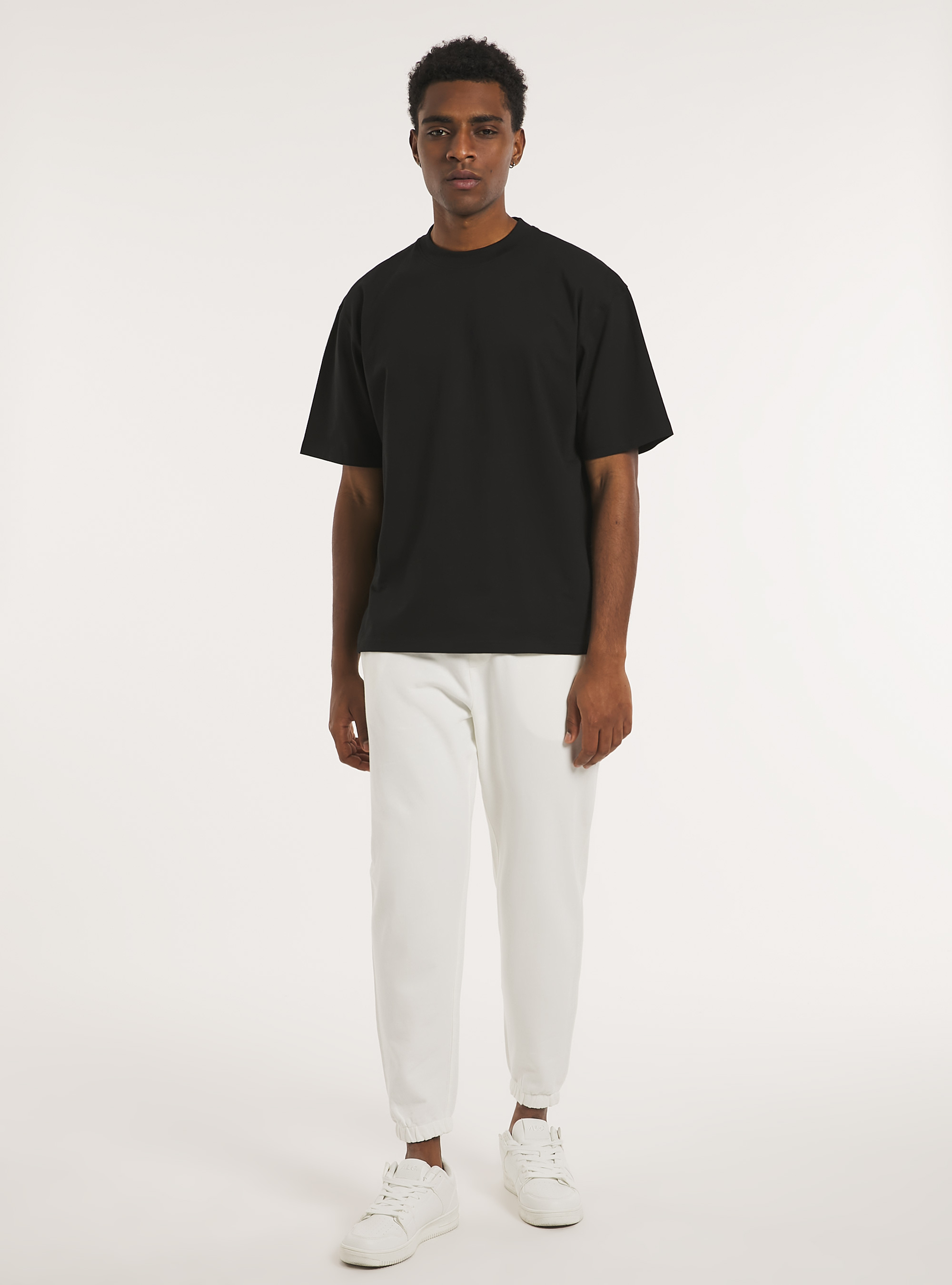 Pantalon jogger en peluche, WH1 OFF WHITE