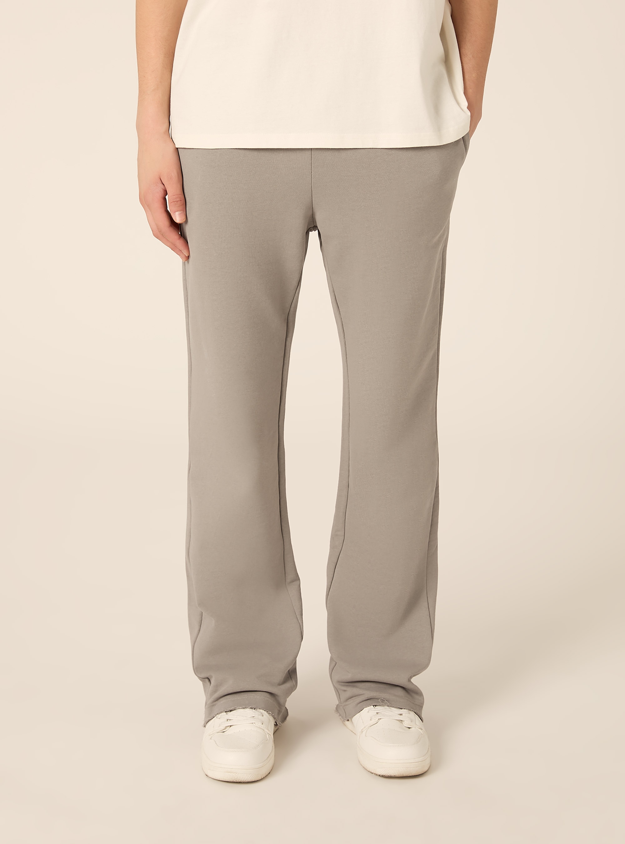 Pantalone in felpa flare fit, GY2 GREY MEDIUM