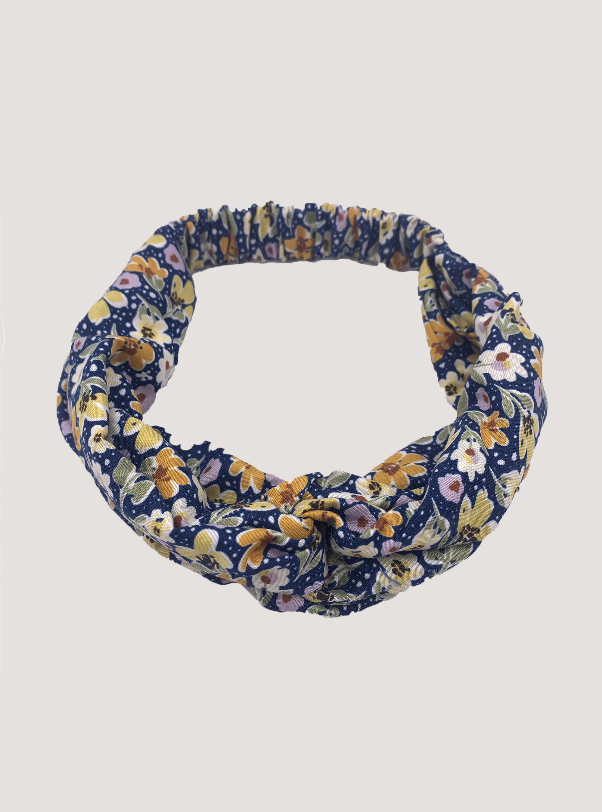 Fascia per capelli a fantasia, FLOWER NAVY