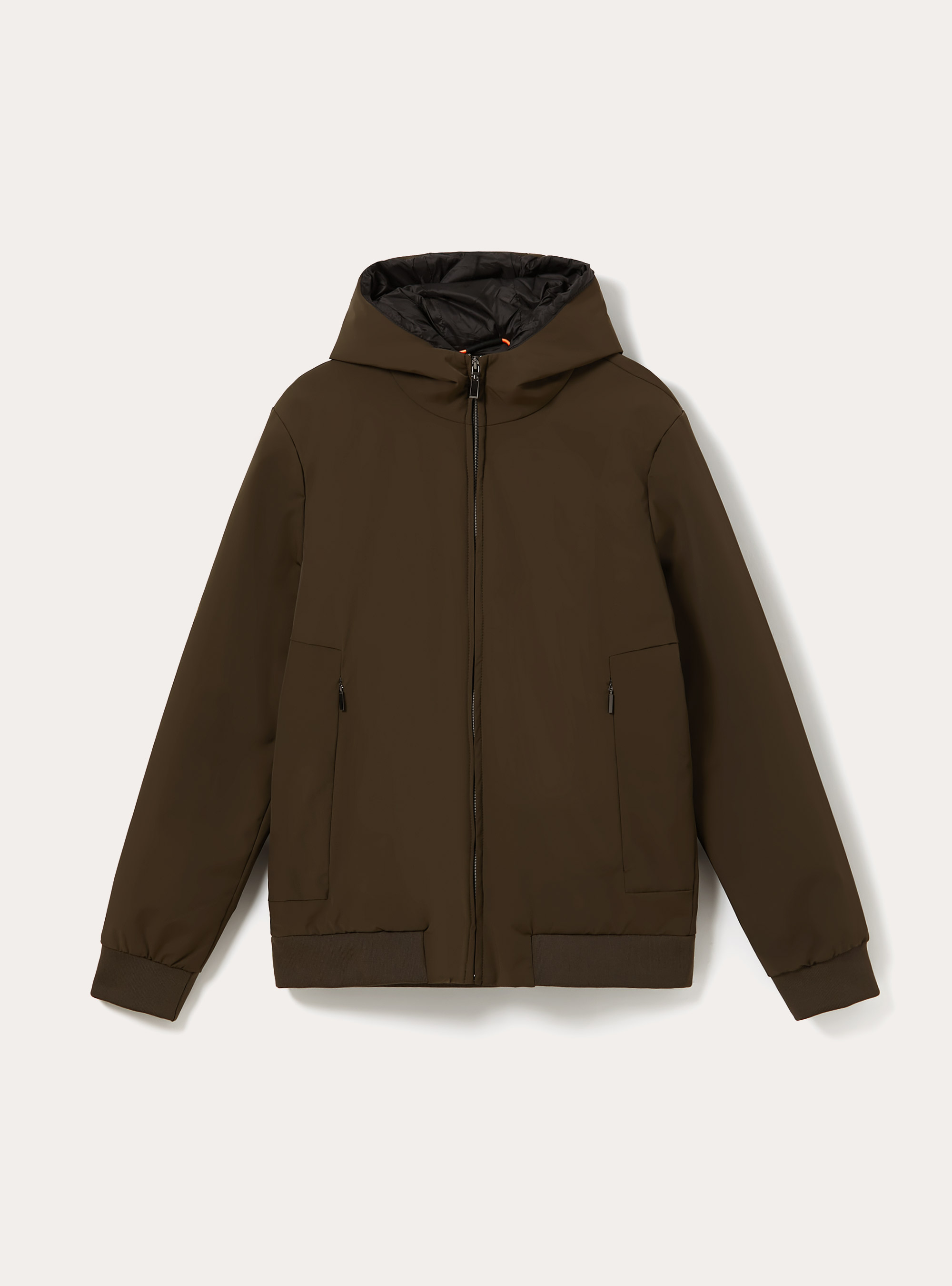 Hooded padded jacket, BR1 BROWN DARK