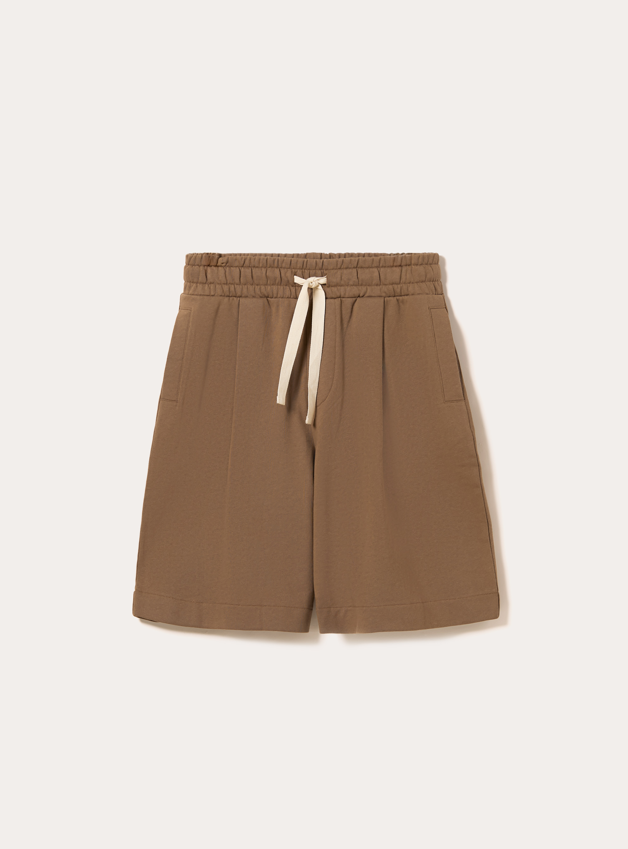 Plush baggy fit bermuda shorts, BR2 BROWN MEDIUM