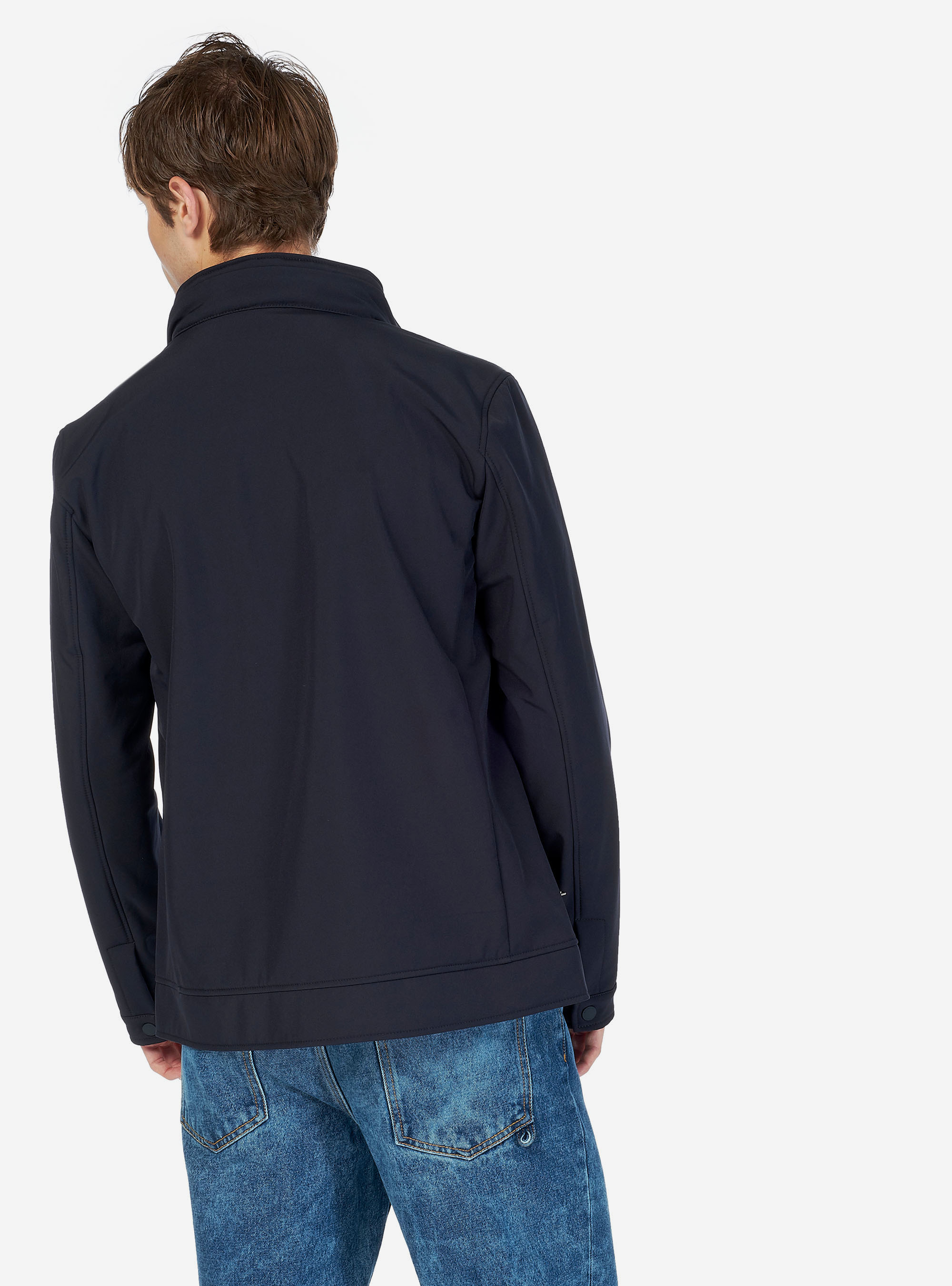 HALF-NECK JACKET, BLUE NAVY