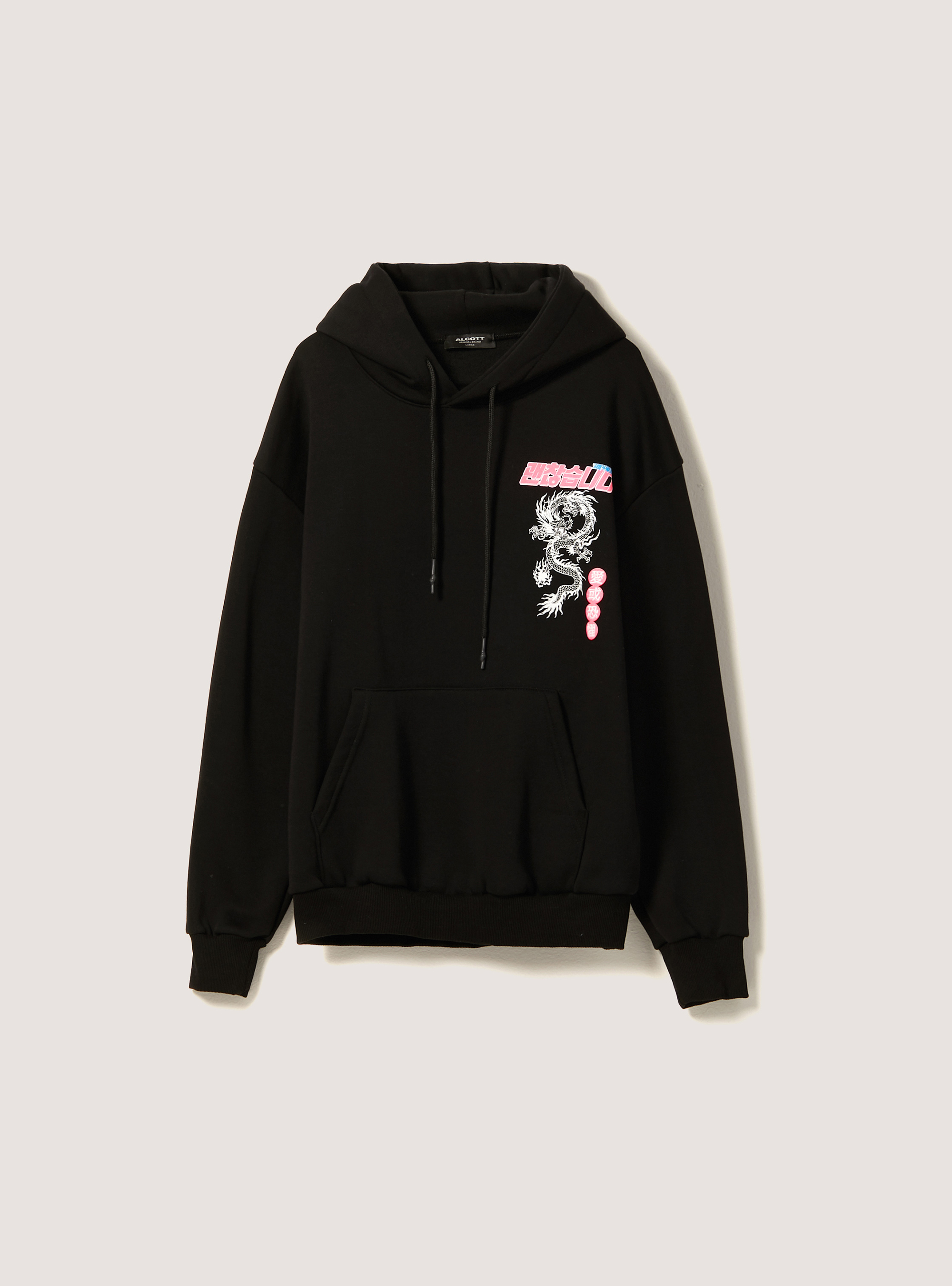 Sweat-shirt avec imprimé Manga Collection, BK1 BLACK