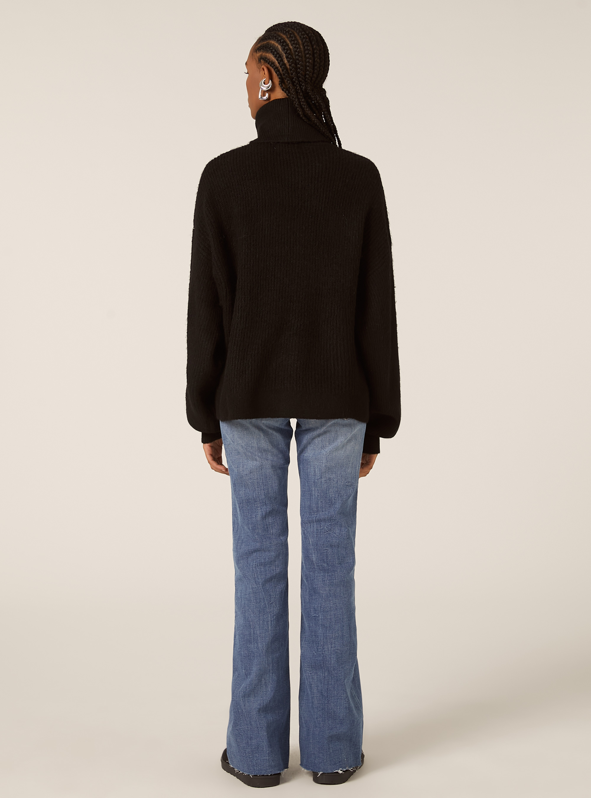 Pullover colloalto costa inglese, BK1 BLACK