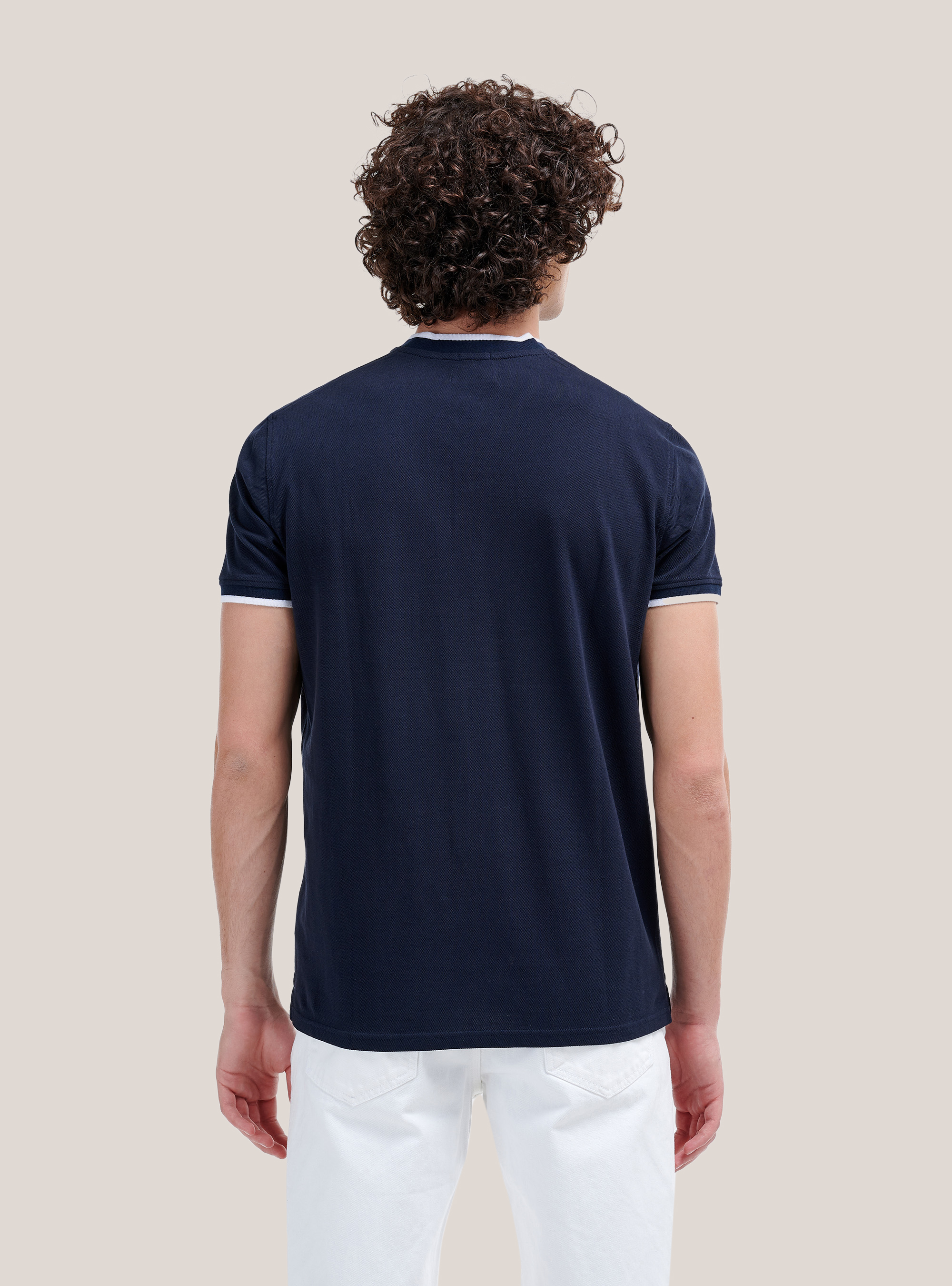 Polo avec col coréen, C2254 BLUE
