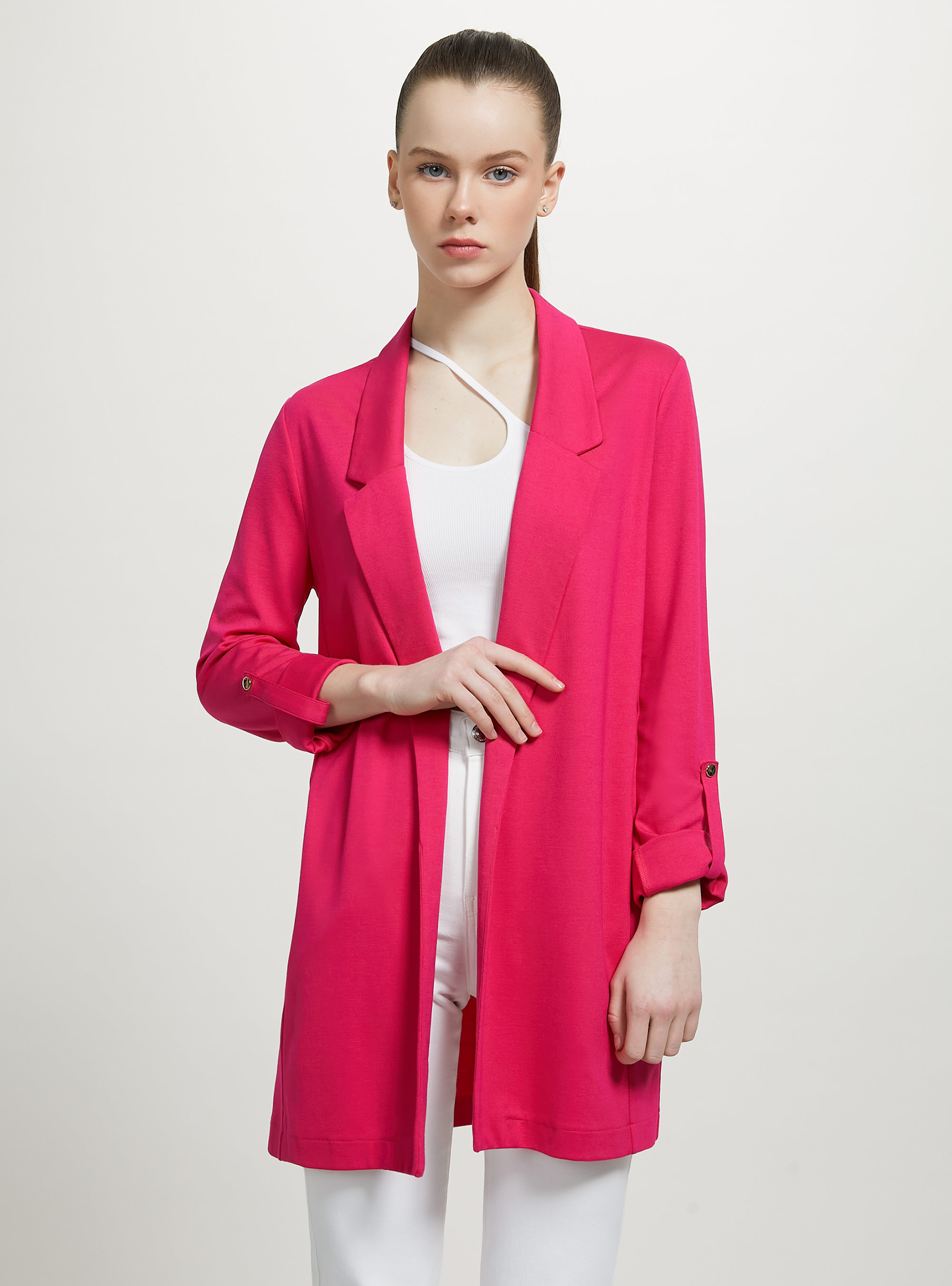 Americana larga lisa, FX2 FUXIA MEDIUM