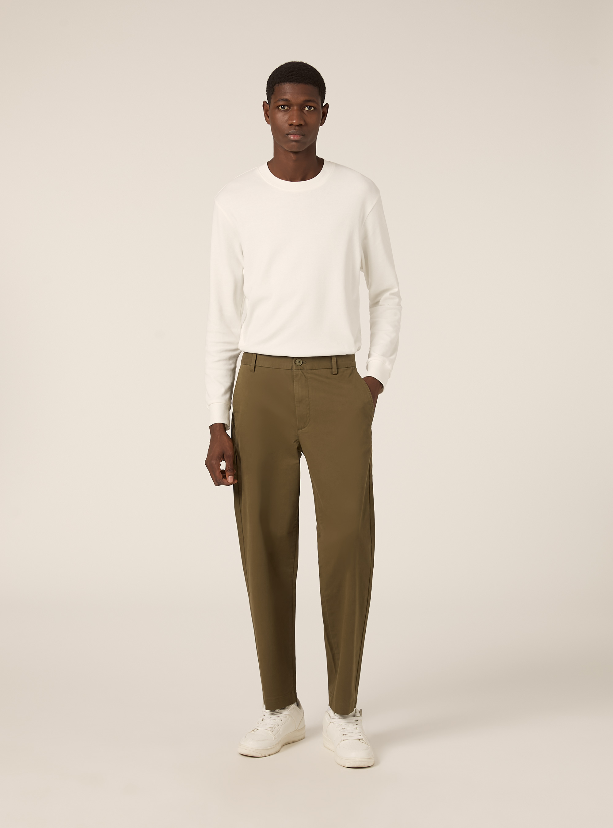 Slim Fit Chino-Hose aus Stretch-Twill, KY2 KAKY MEDIUM