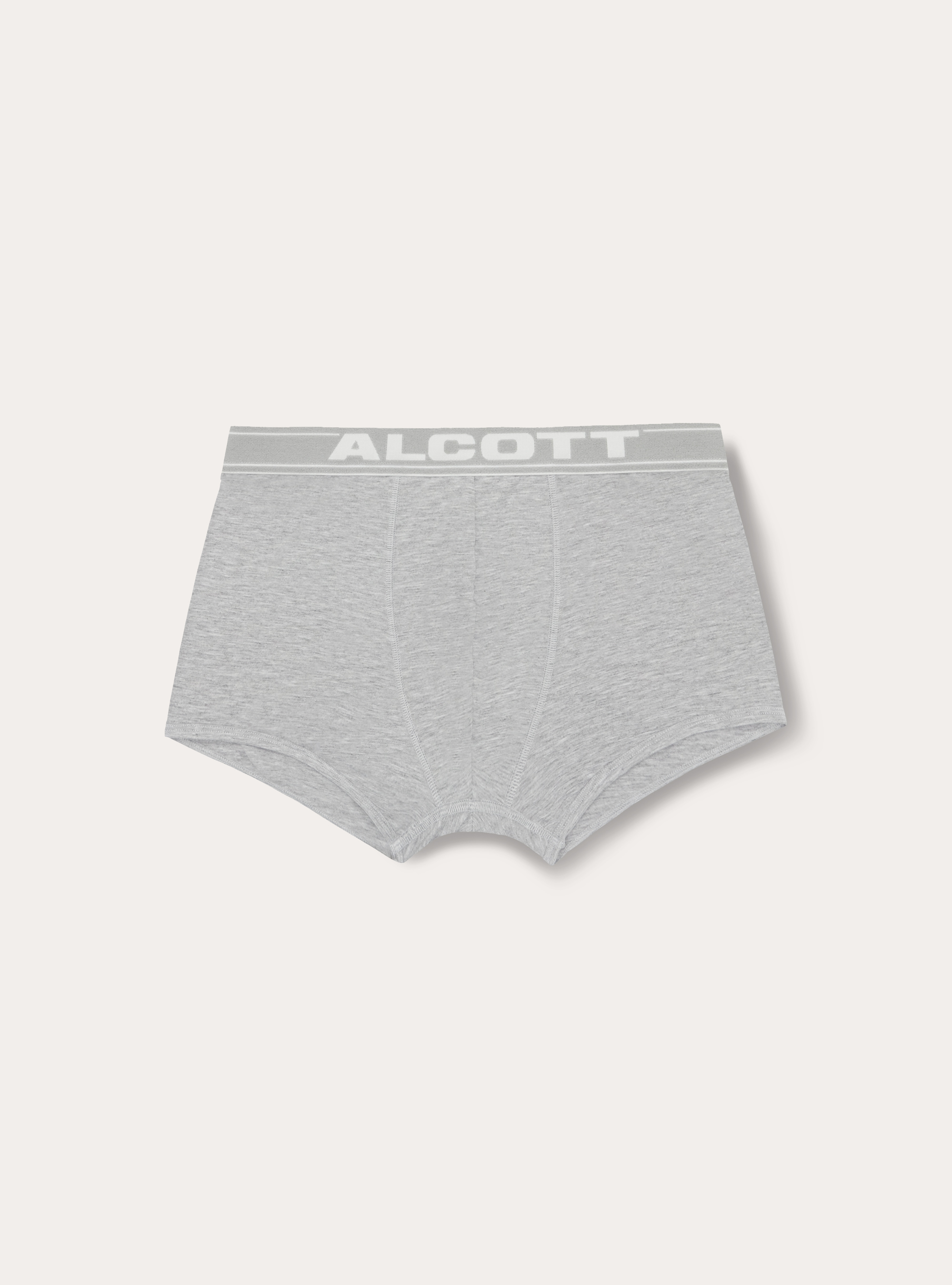 Boxer basico in jersey  elastico logato, MGY3 GREY MEL LIGHT
