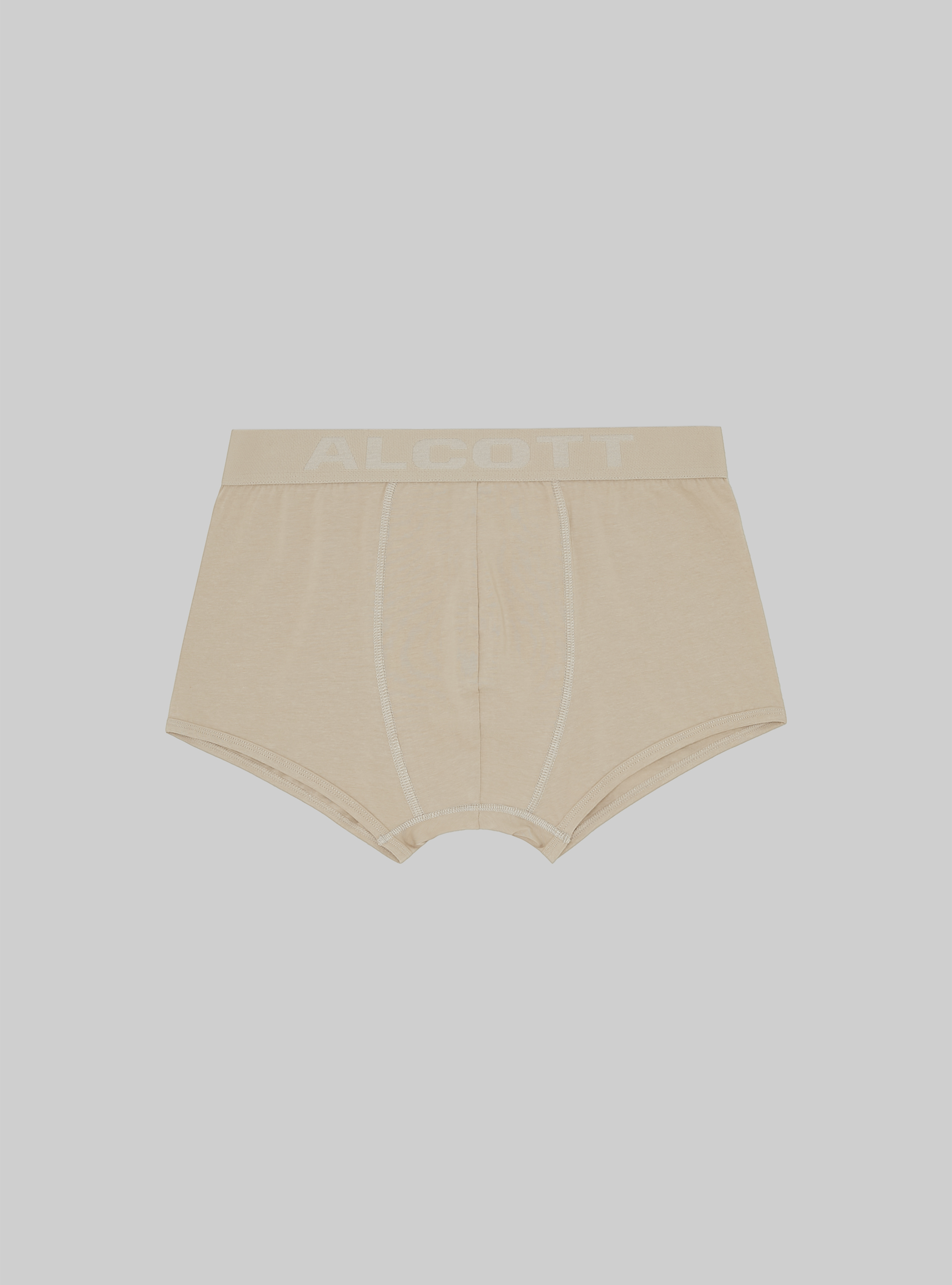 Boxer in cotone elasticizzato con logo, BG2 BEIGE MEDIUM