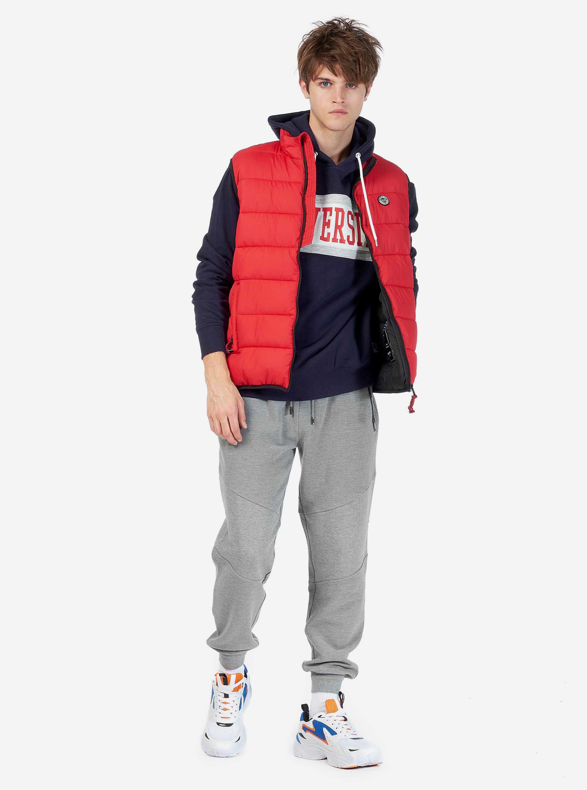 Felpa hoody con stampa, BLU