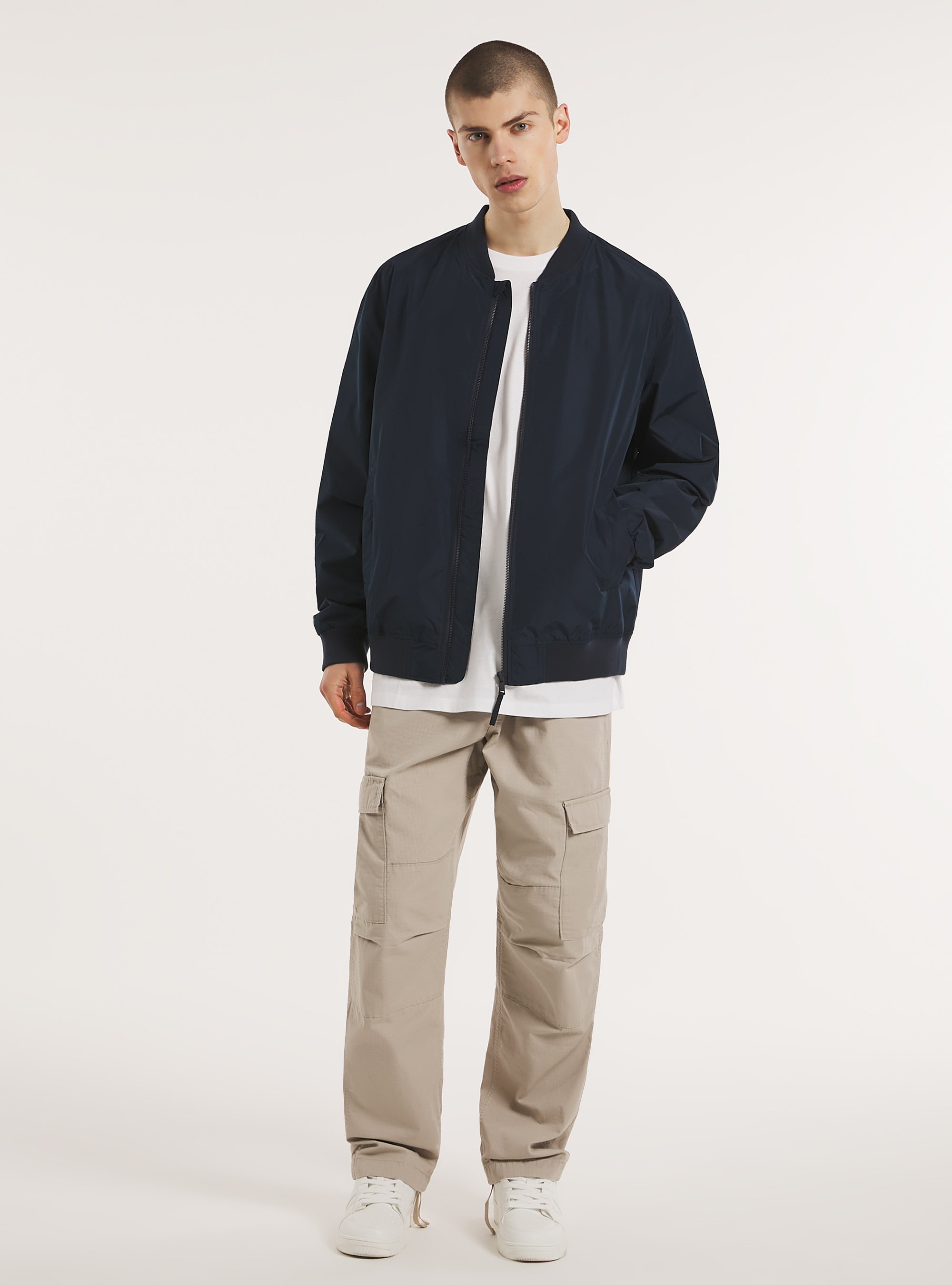 Bomber antivento regular fit, NA1 NAVY DARK