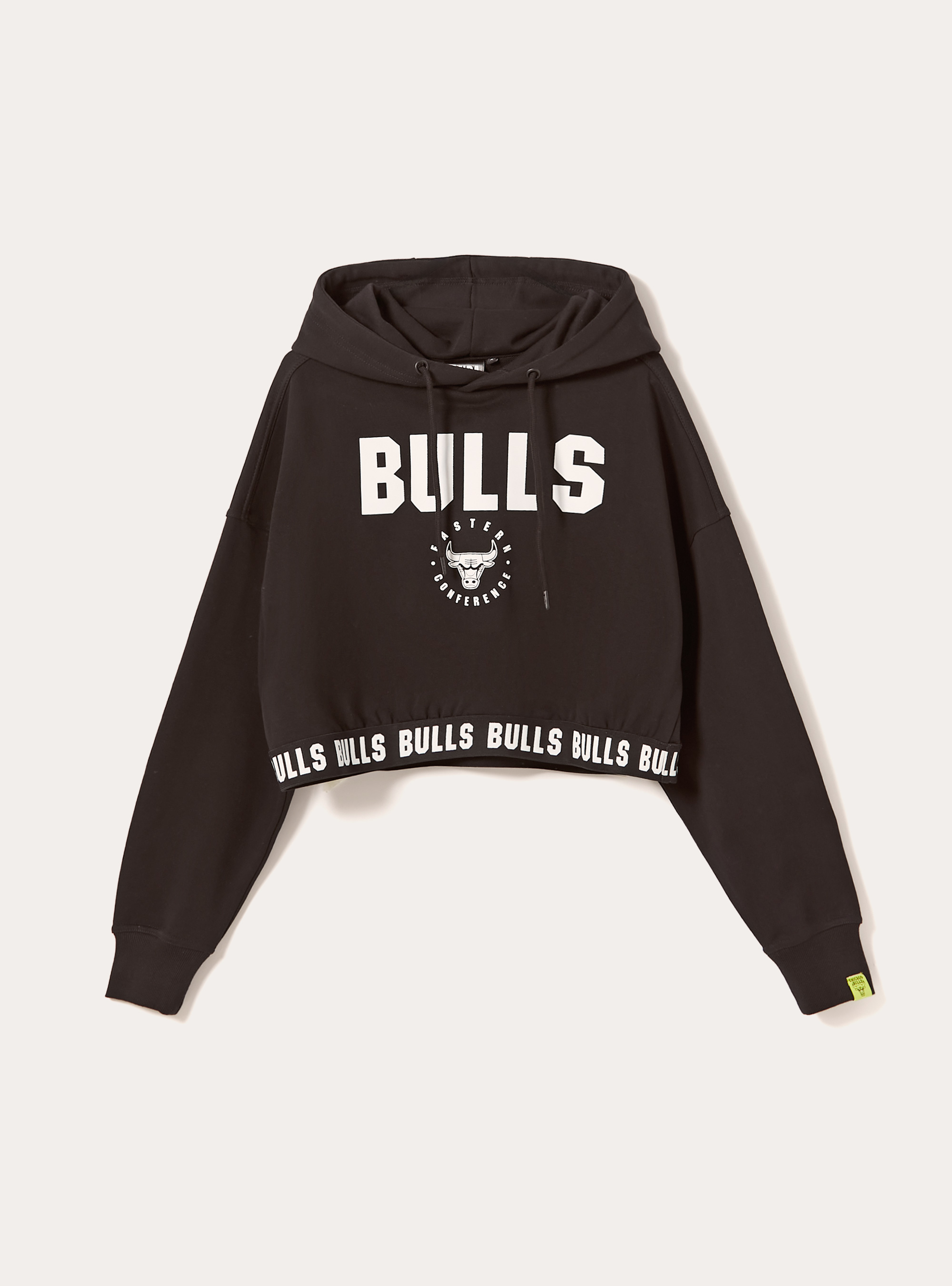 Cropped hooded sweatshirt NBA / Alcott, BK1 BLACK