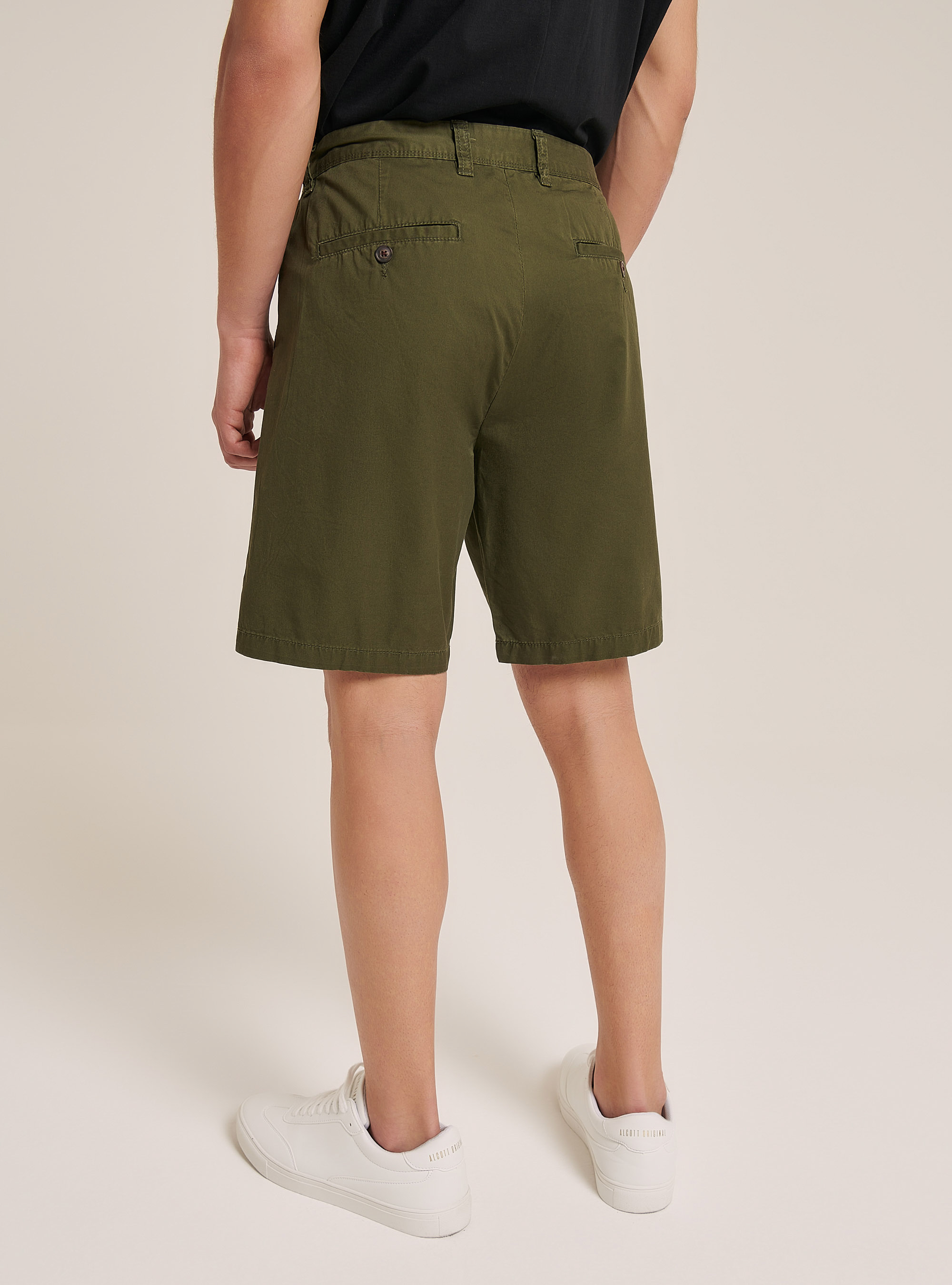 Basic Bermuda-Shorts aus Twill, C6573 KAKY