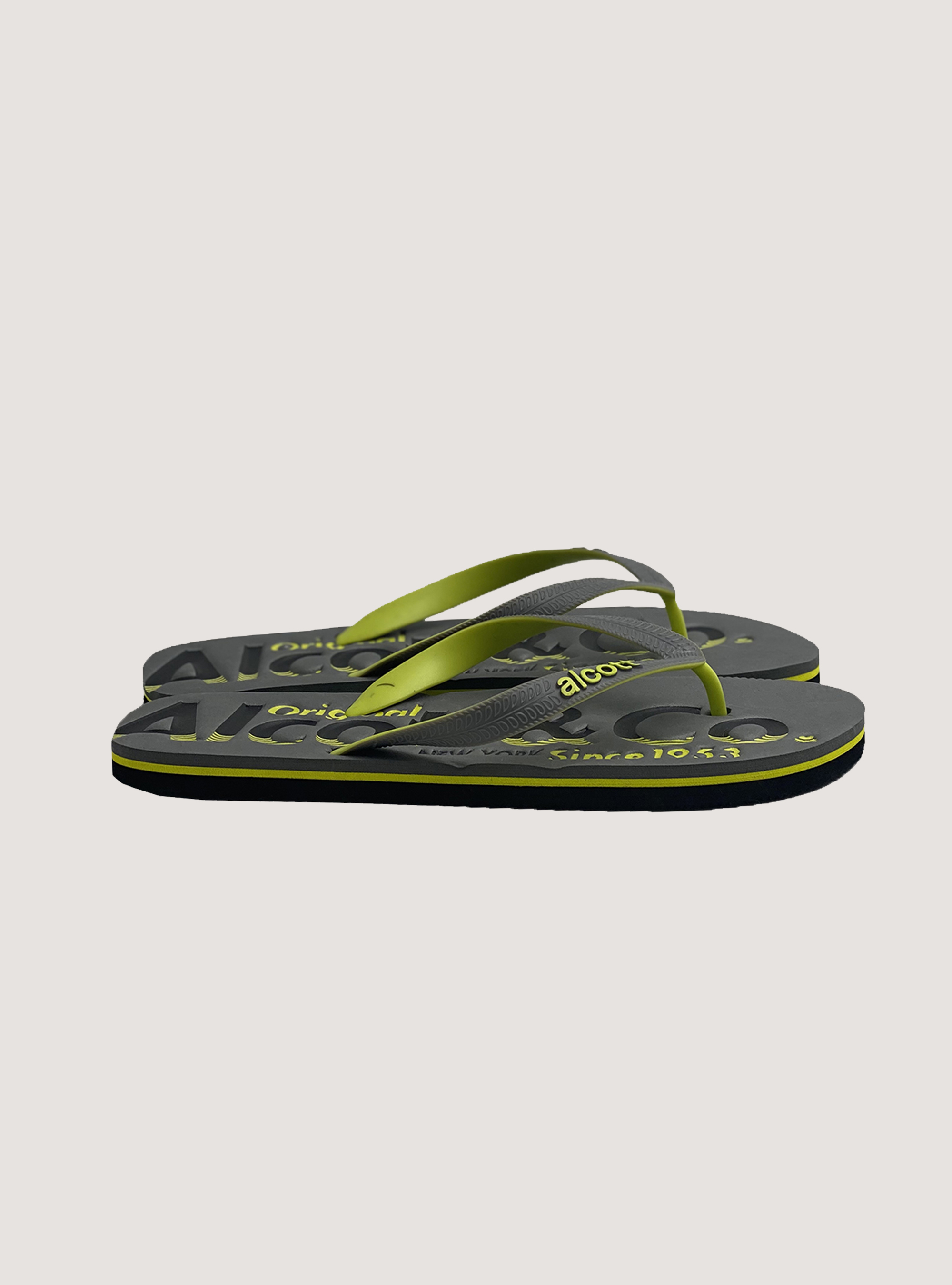 Flip-flops with logo, C1119 GREY