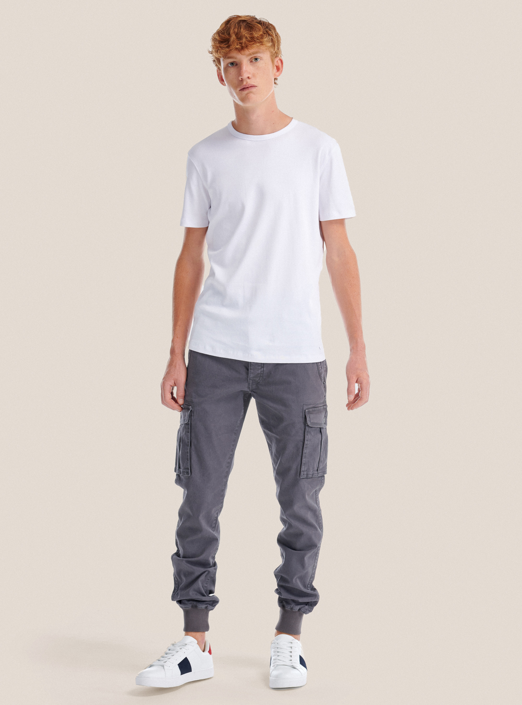 Pantalones militares con elástico, C116 GREY