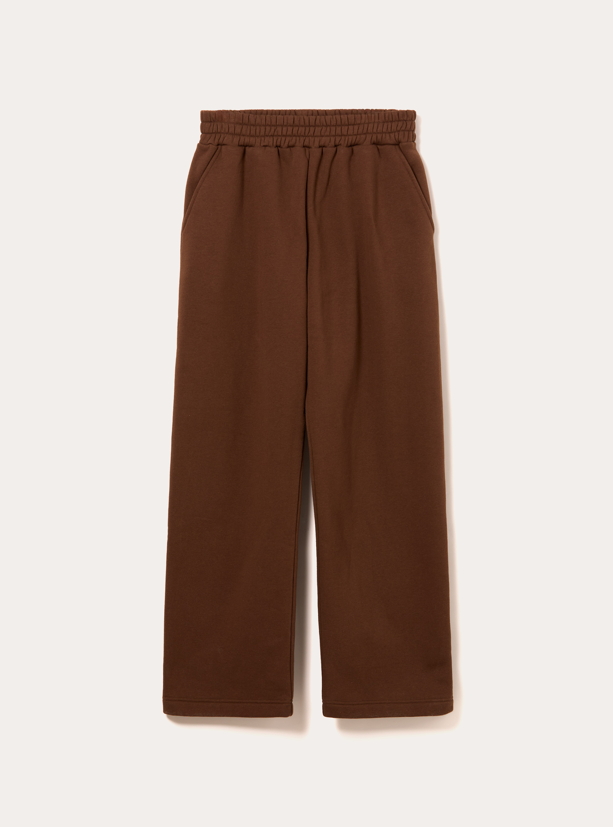 Loose fit fleece pants, BR2 BROWN MEDIUM