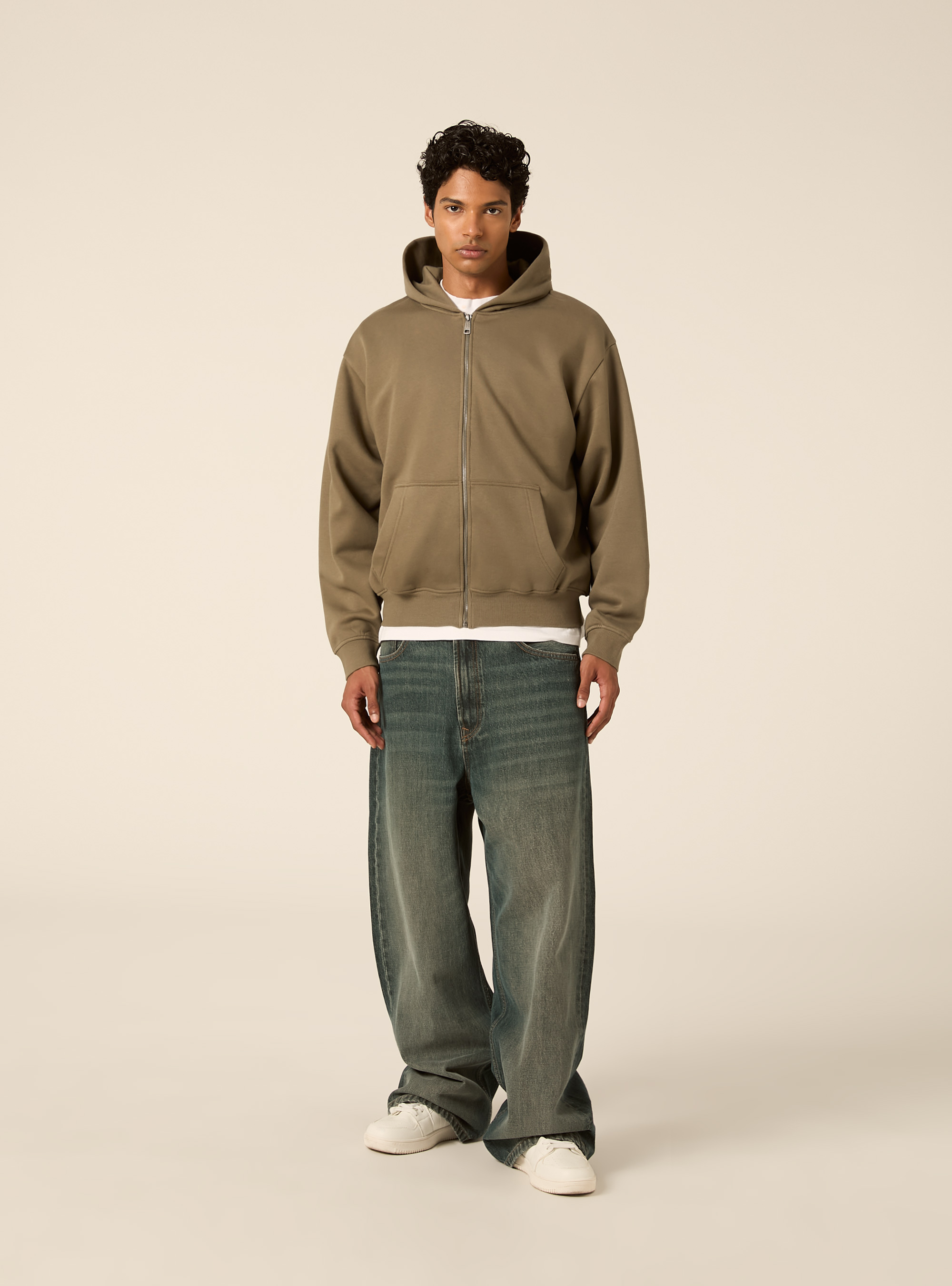 Cardigan basico boxy fit, KY2 KAKY MEDIUM