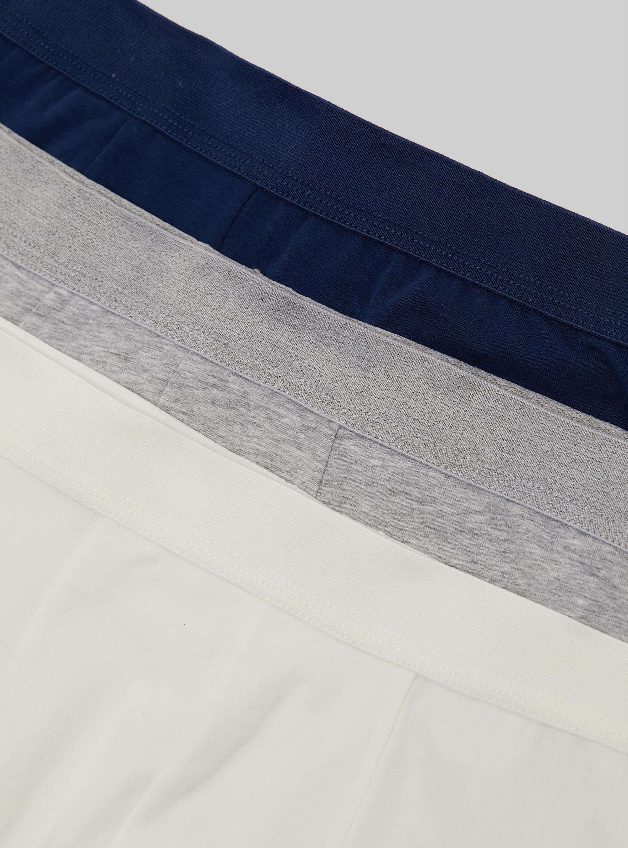 Set of 3 stretch cotton boxer shorts, MGY2/NA2/WH2