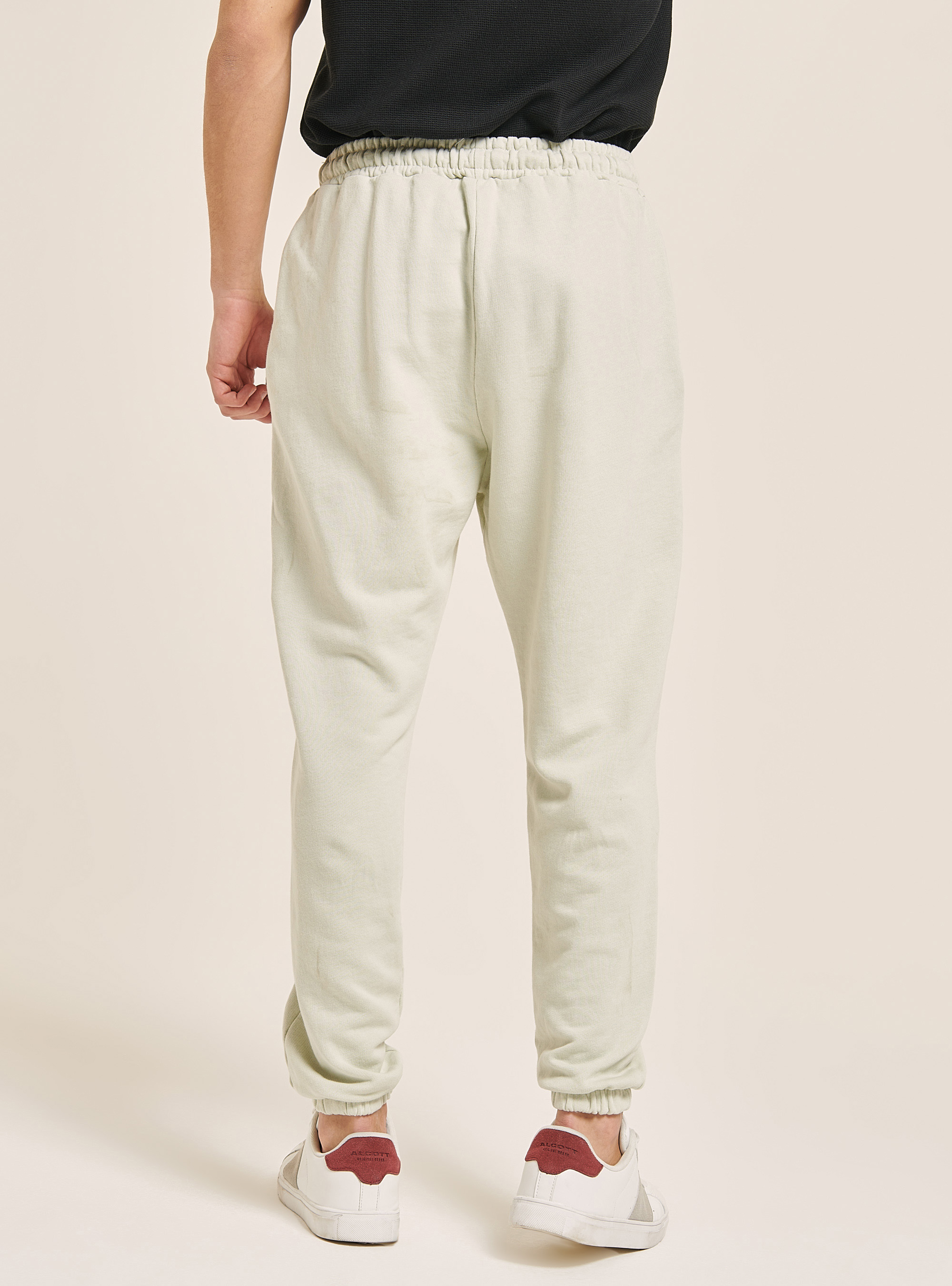 Pantaloni jogger in cotone, C141 CREAM