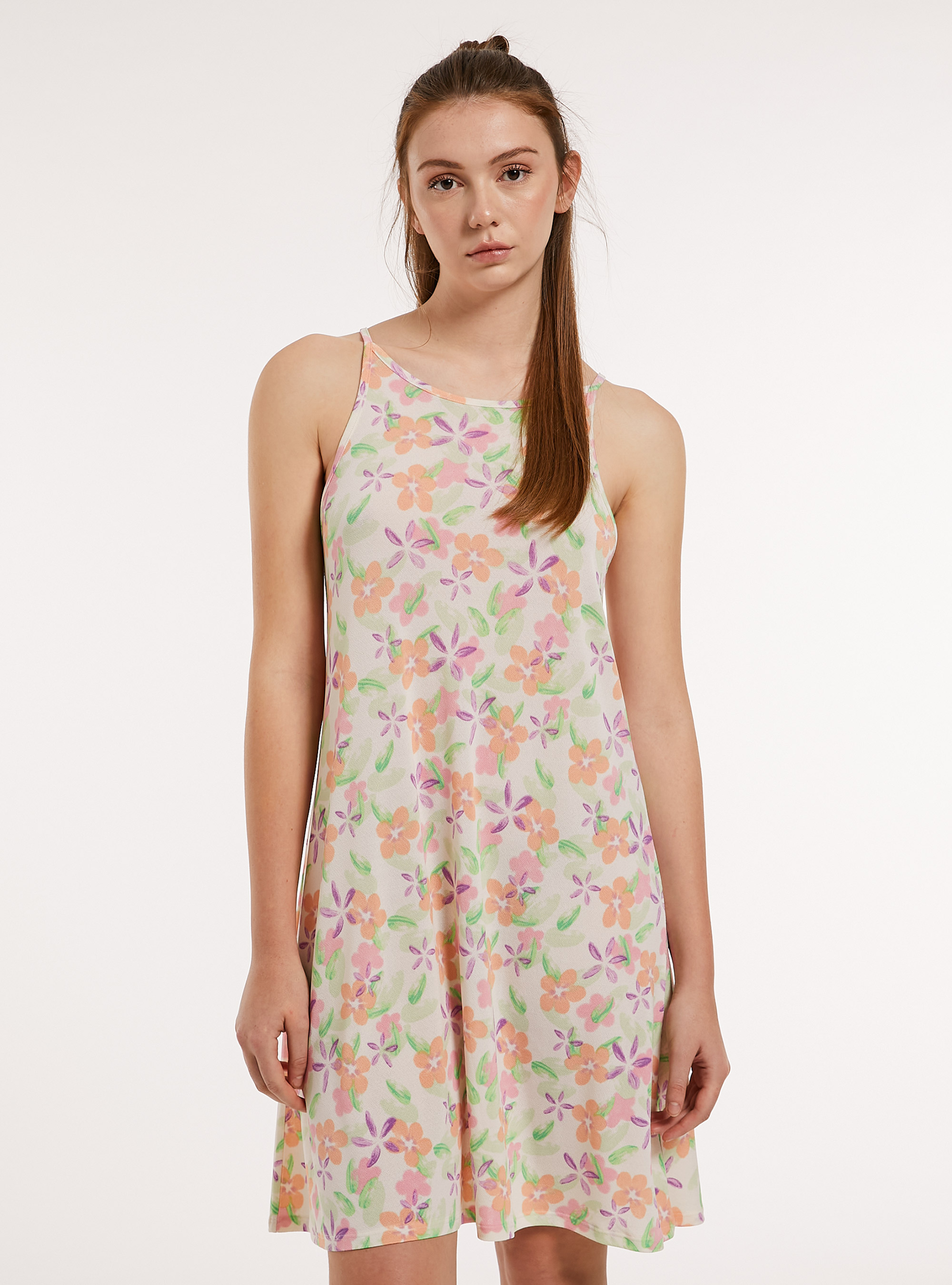 Abito corto fantasia, CR2 CREAM MEDIUM