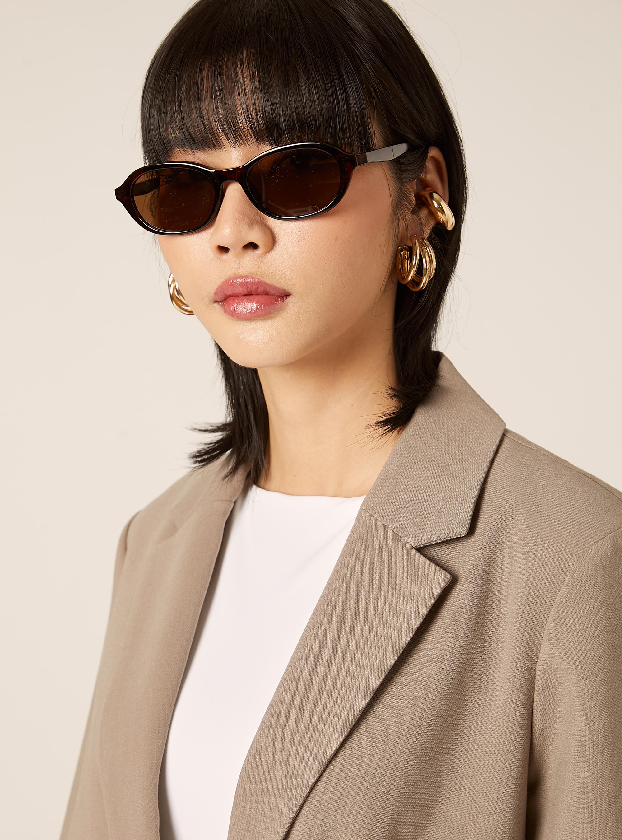 Blazer monopetto regular, BR3 BROWN LIGHT