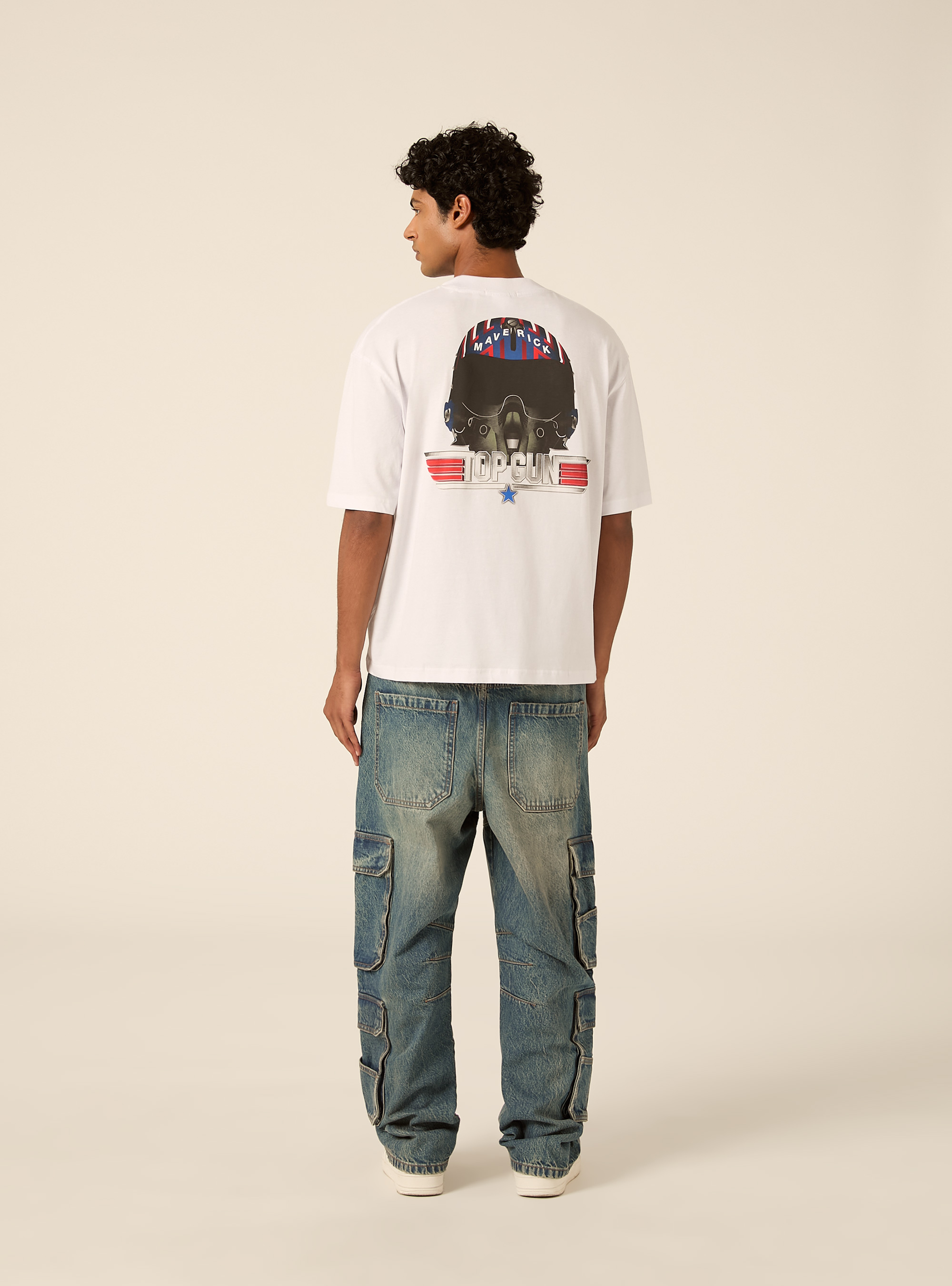 Licenza top gun t-shirt boxy, WH3 WHITE