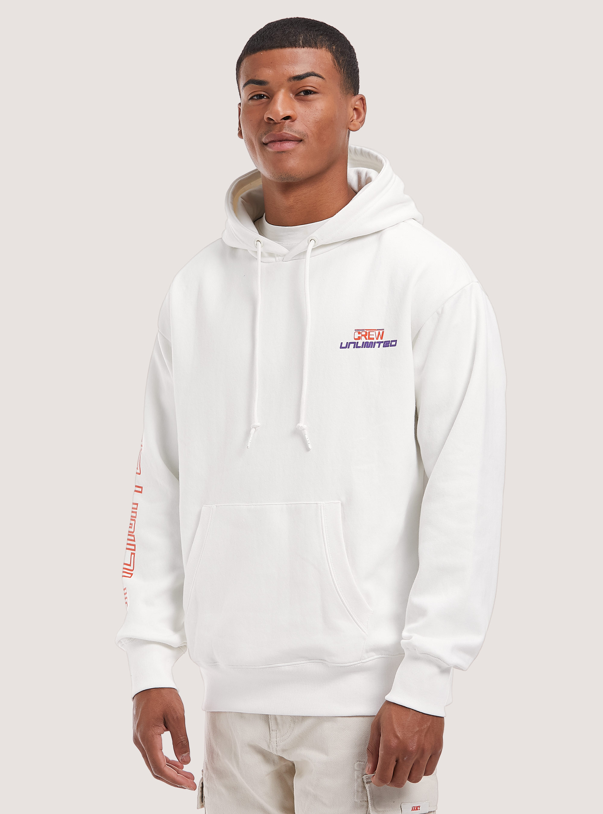 Sudadera con estampado y capucha, WH2 WHITE