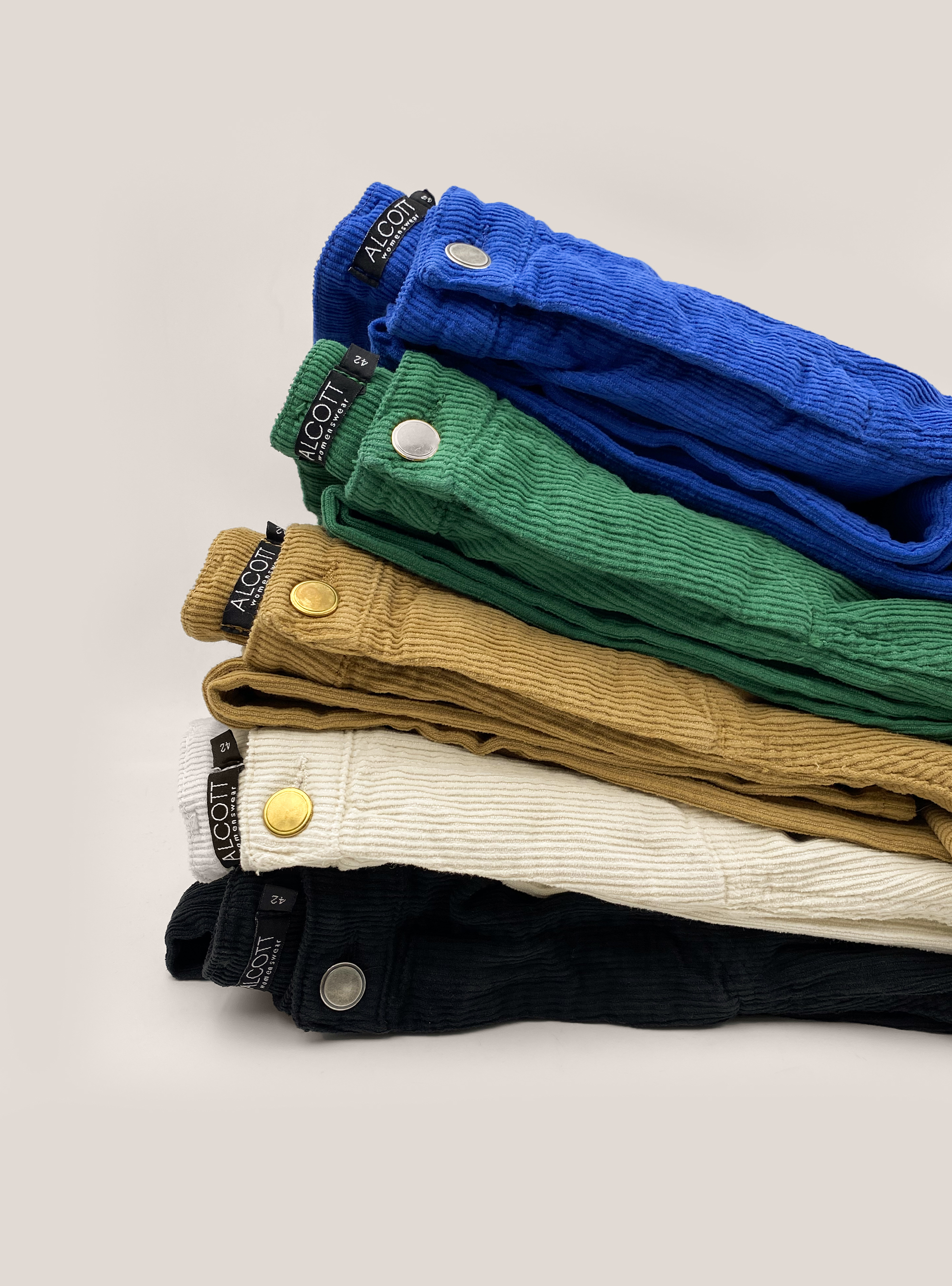 Pantaloni wide leg in vellutto, BG2 BEIGE MEDIUM