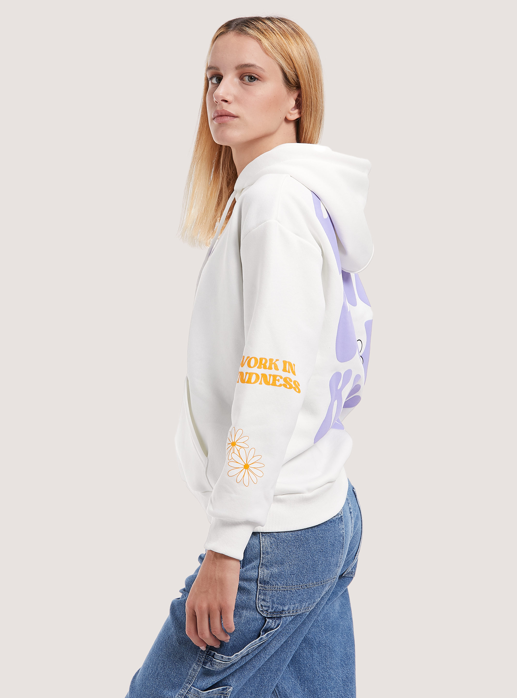 Sweatshirt with Smile Collection print, WH2 WHITE