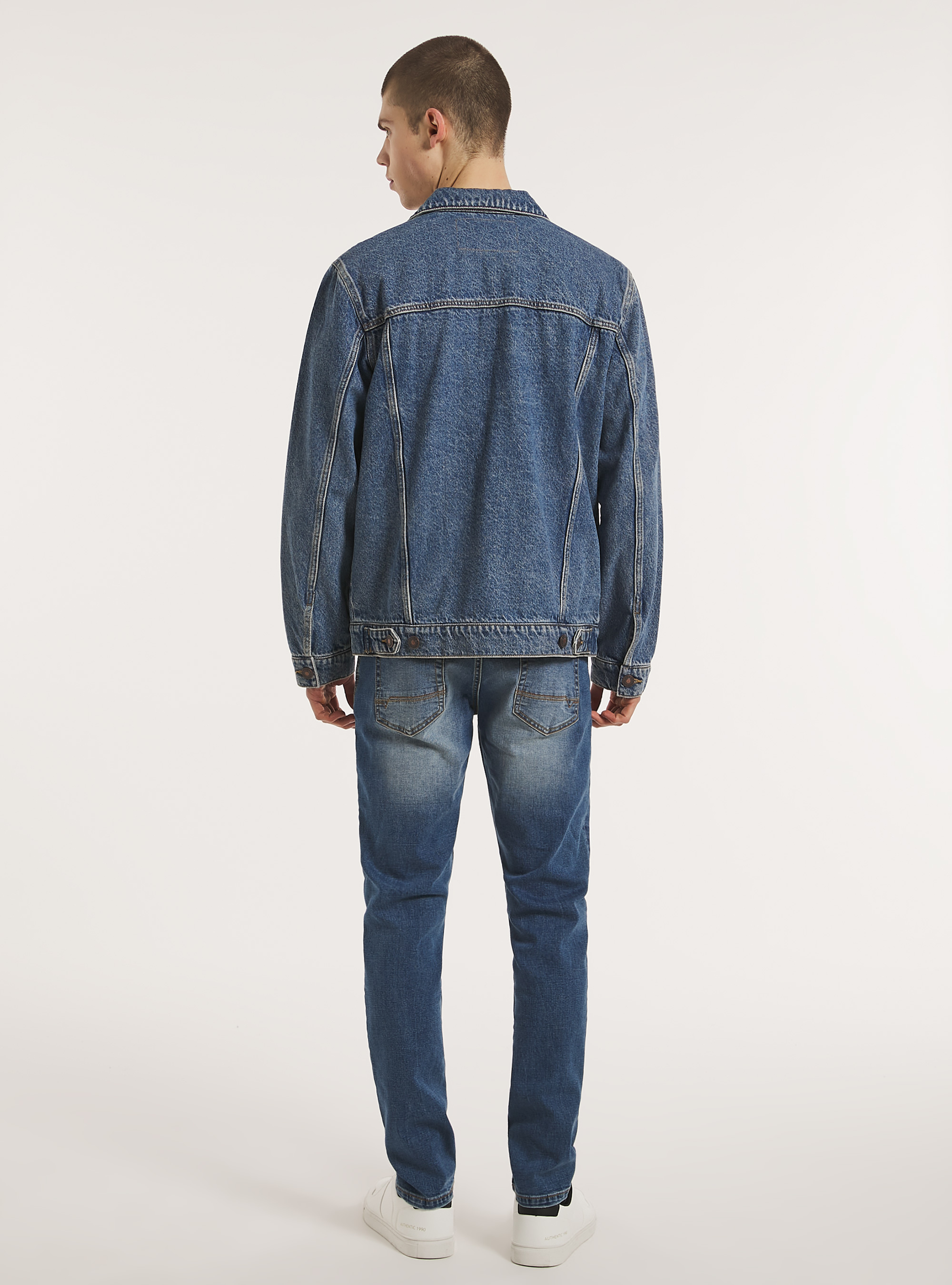 Giubbotto in denim regular fit, D003 MEDIUM BLUE