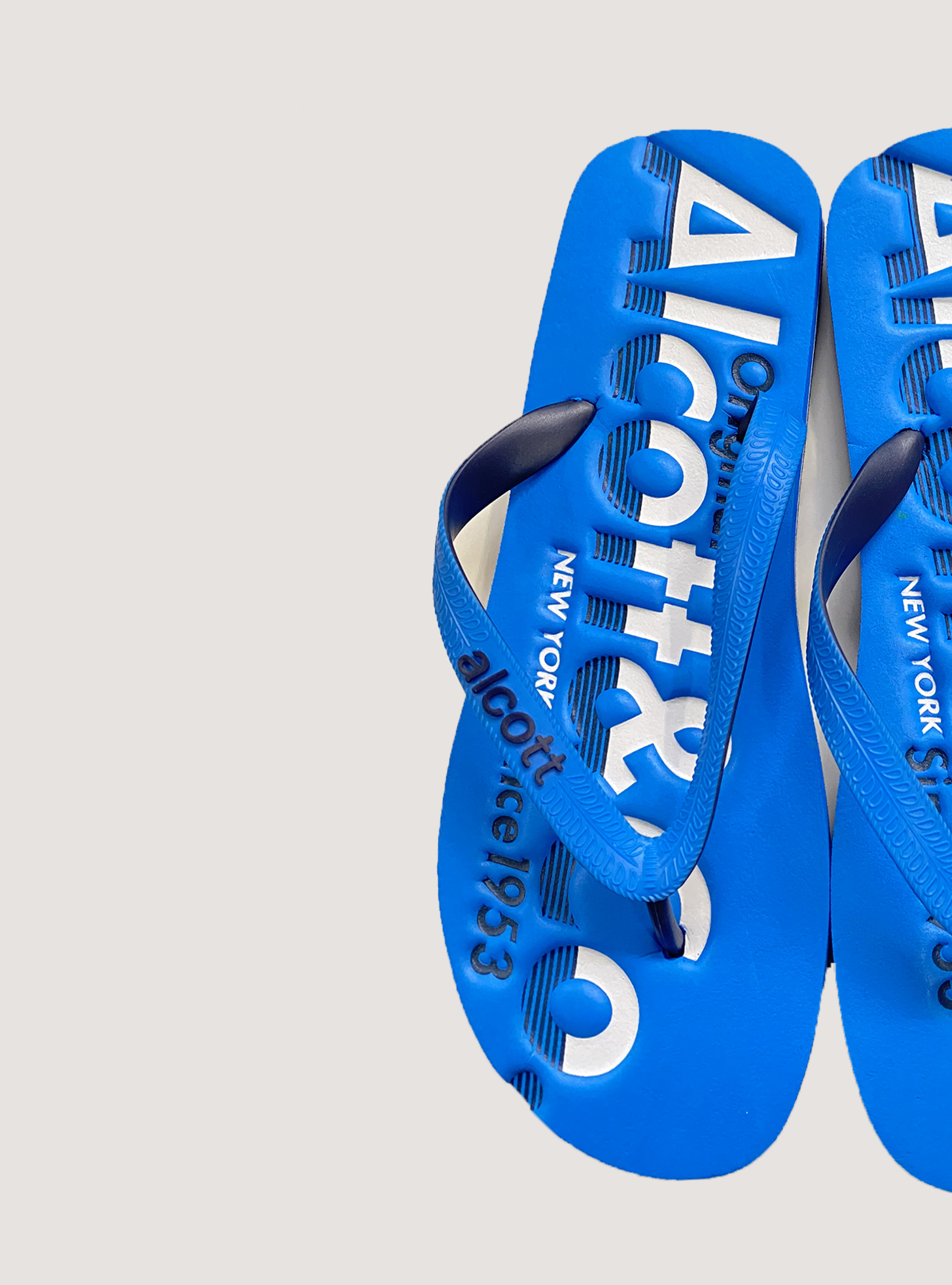 Flip-flops with logo, C257 TURQUOISE