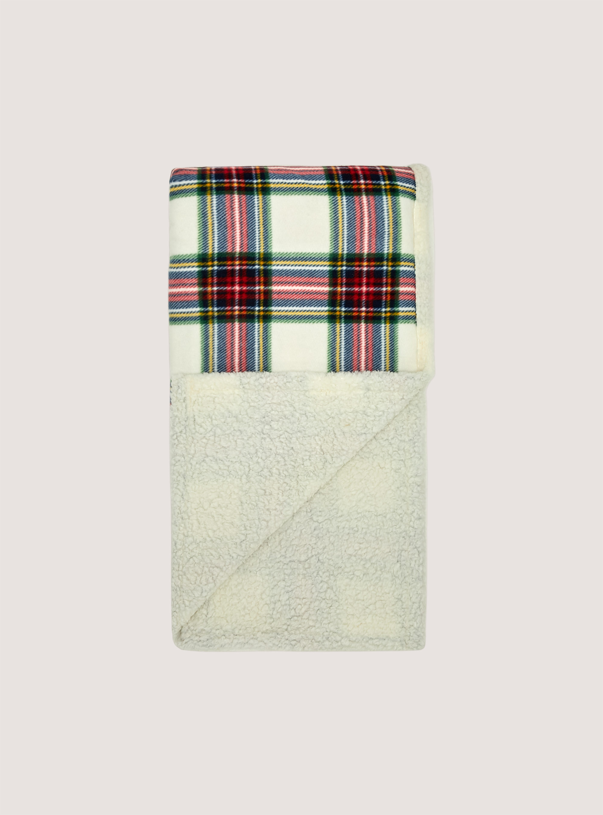 Plaid tartan double face, WH2 WHITE