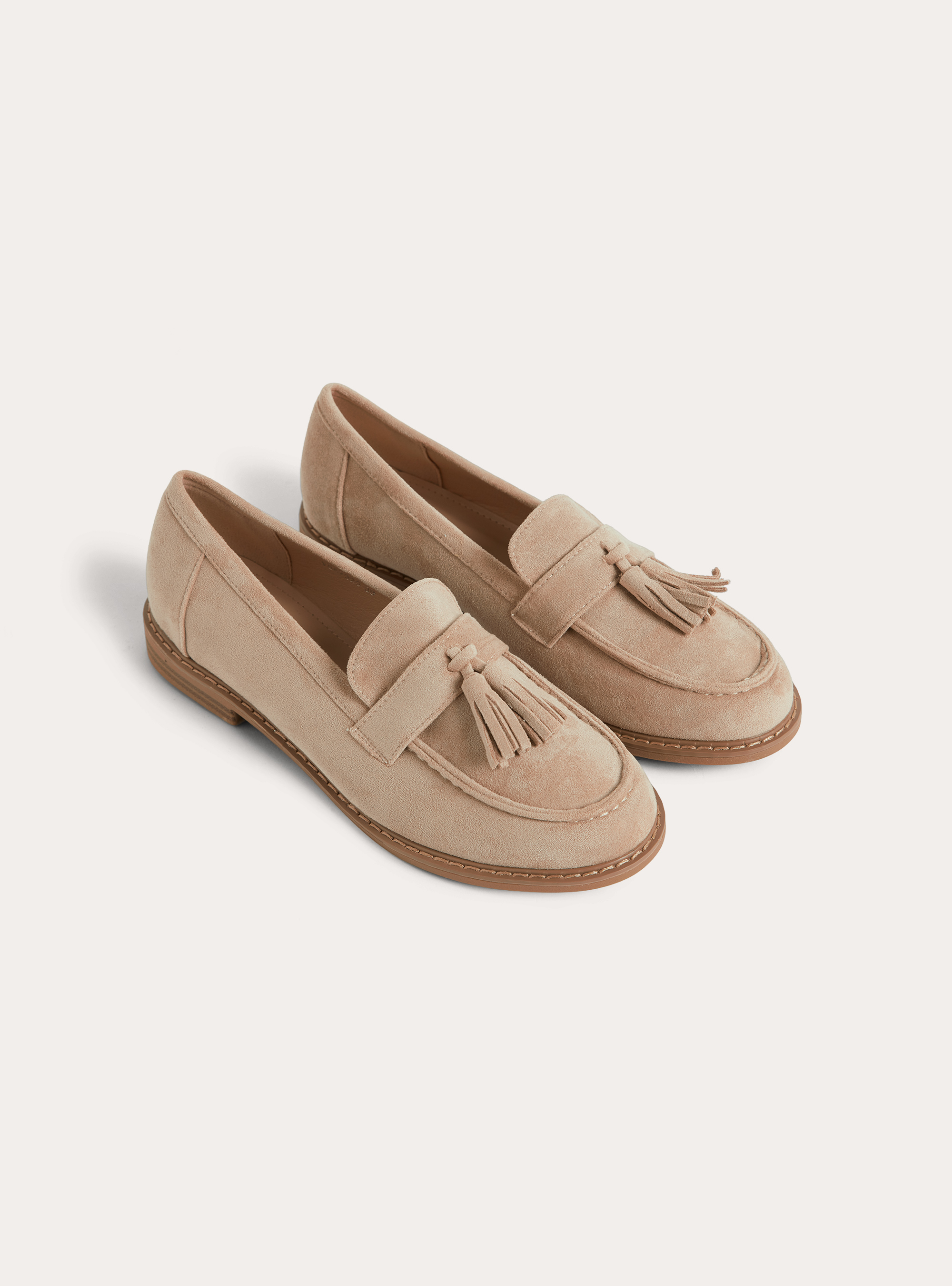 Mocassini con nappine, BG3 BEIGE LIGHT