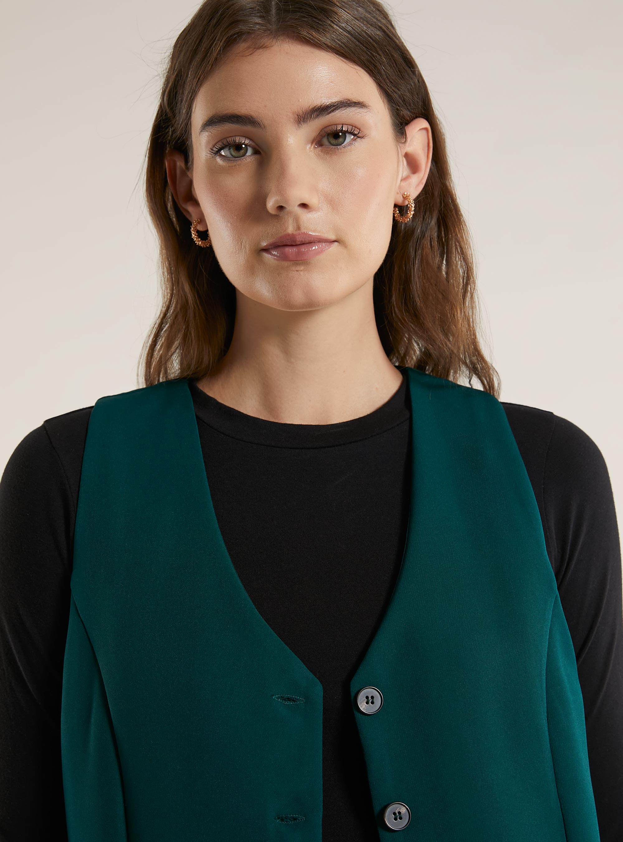 Tailored vest, GN1 GREEN DARK